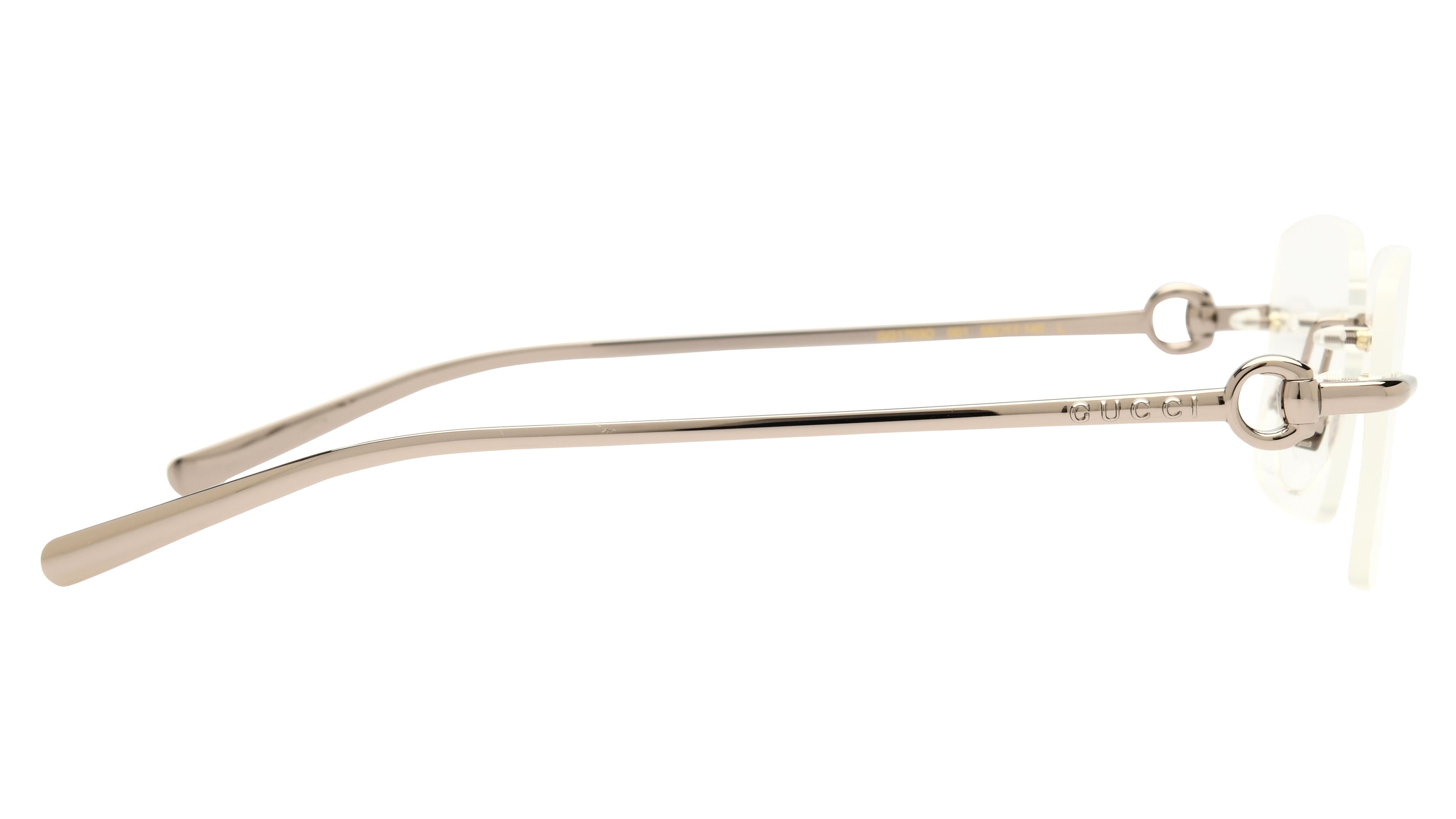 Lunettes de vue Gucci Homme Argent Rectangle Gg1703O Droite