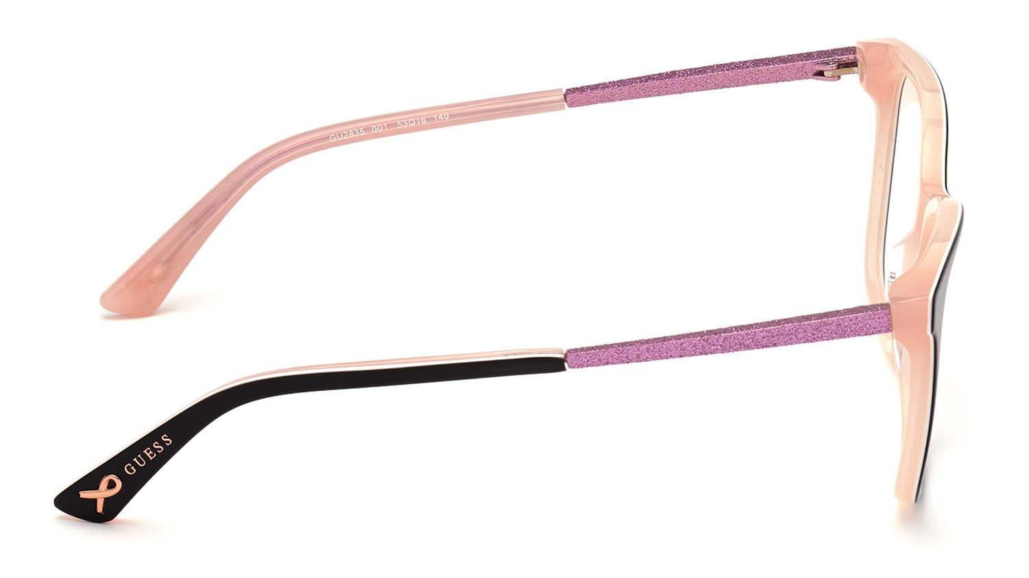 Lunettes de vue Guess Femme Noir Carré GU2835 Droite