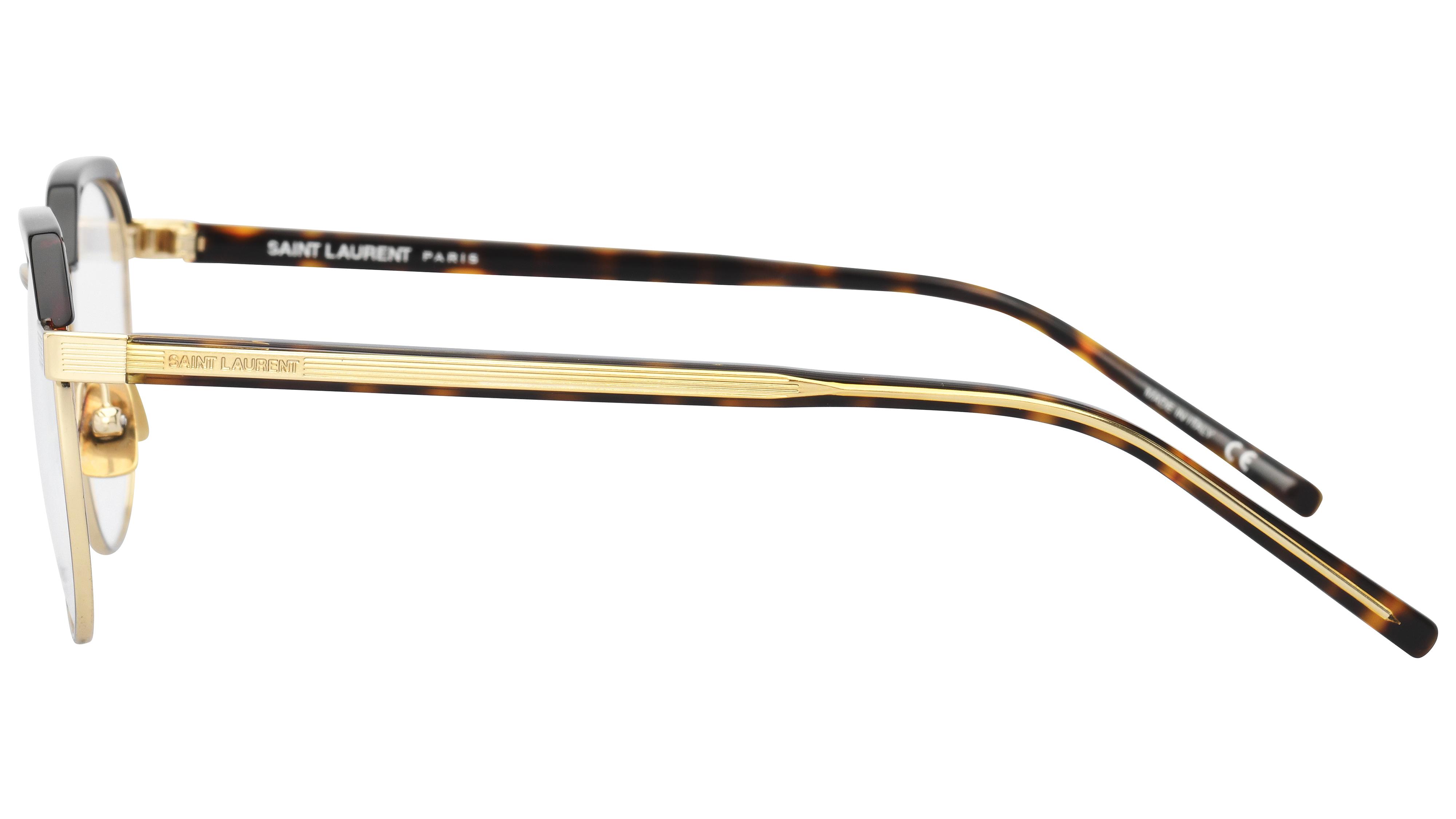 Lunettes de vue Saint Laurent Mixte Or Ronde Sl124 Gauche
