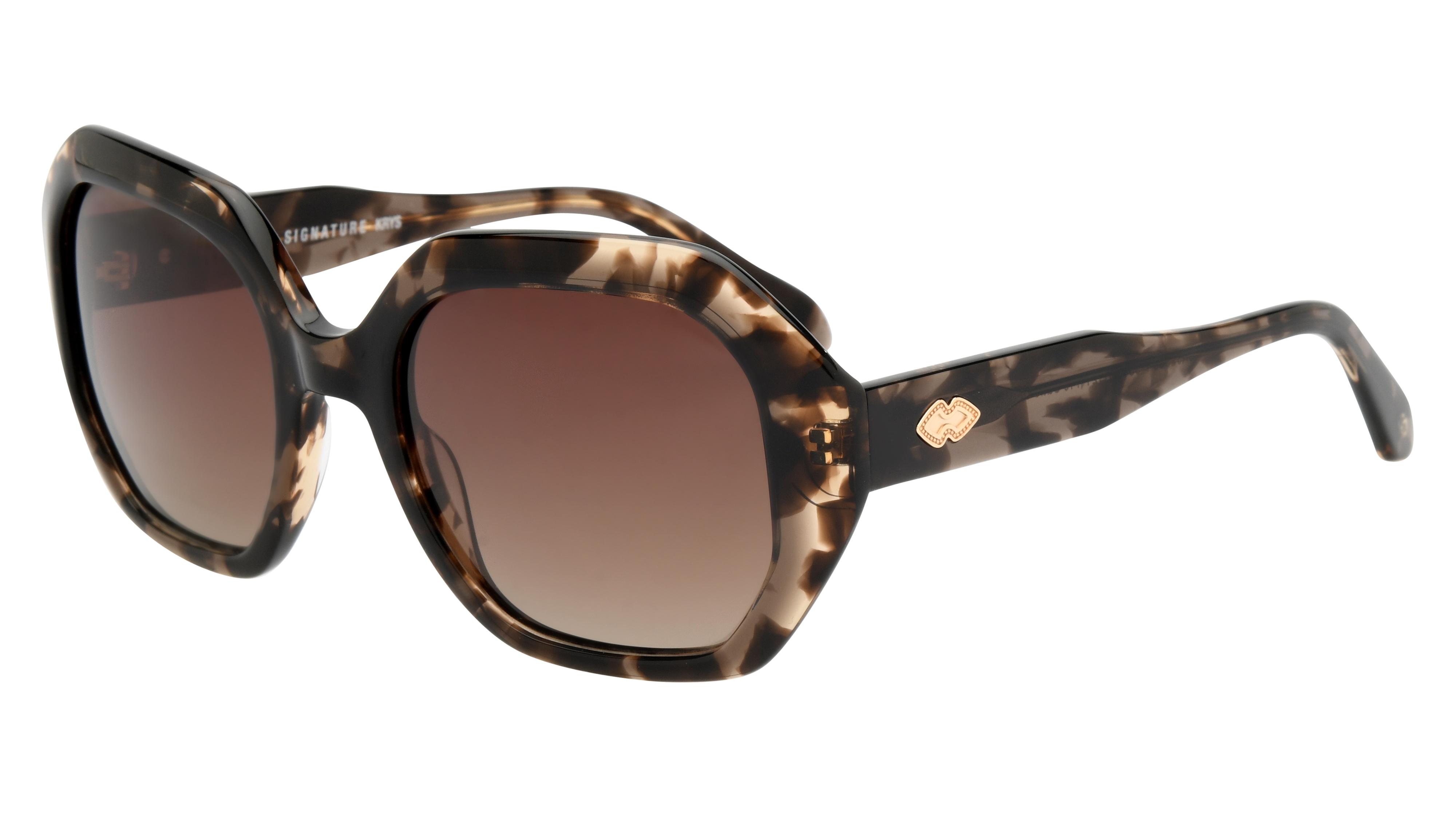 Lunettes de soleil Signature Krys Femme Écaille Carré Skj2530-F Trois-Quart