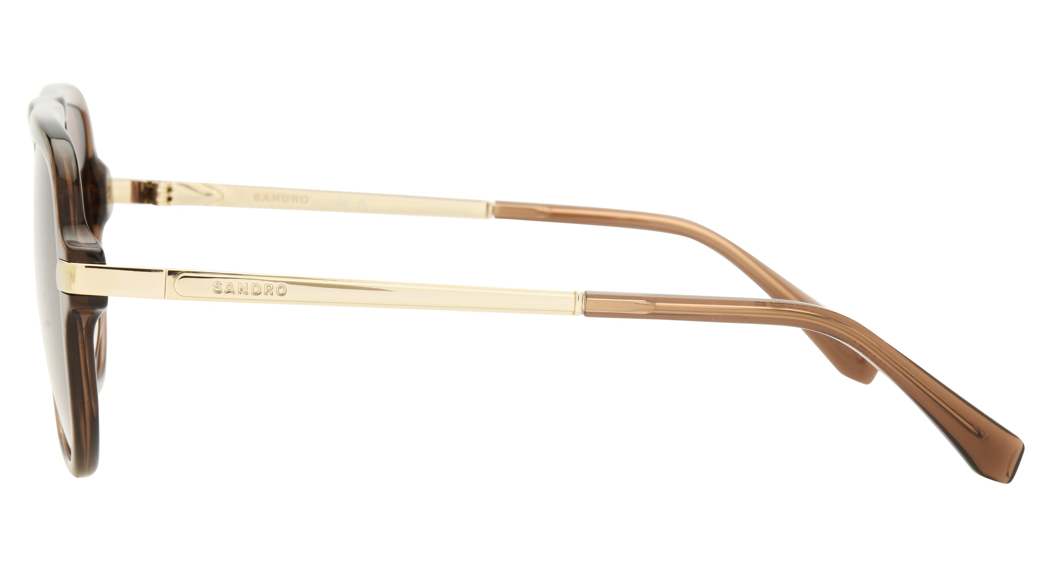 Lunettes de soleil Sandro Femme Marron Aviateur SD6096 Gauche