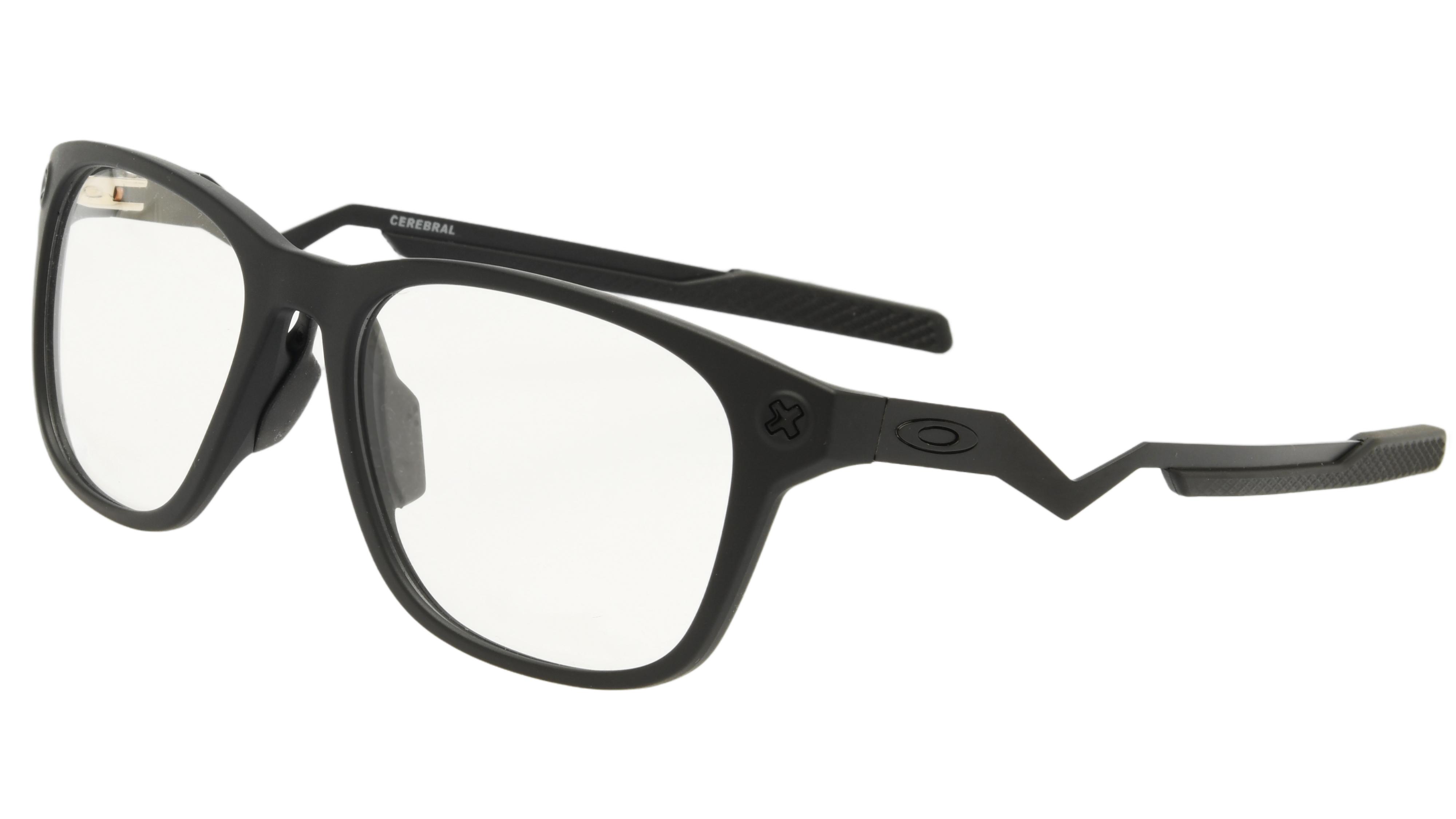 Lunettes de vue Oakley Homme Noir Rectangle Ox8187 Trois-Quart