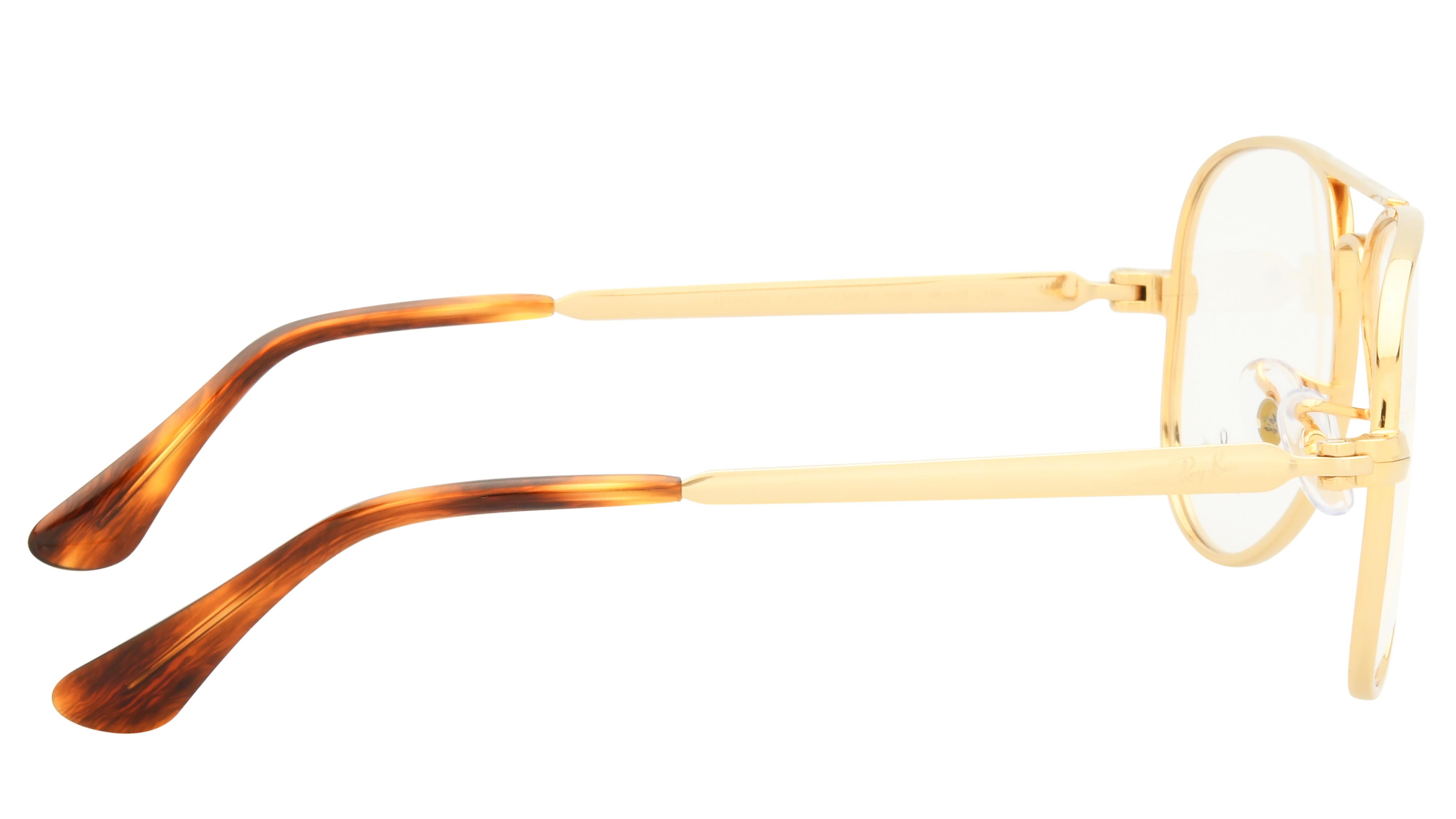 Lunettes de vue Ray-Ban Mixte Or Aviateur RX3925V Droite