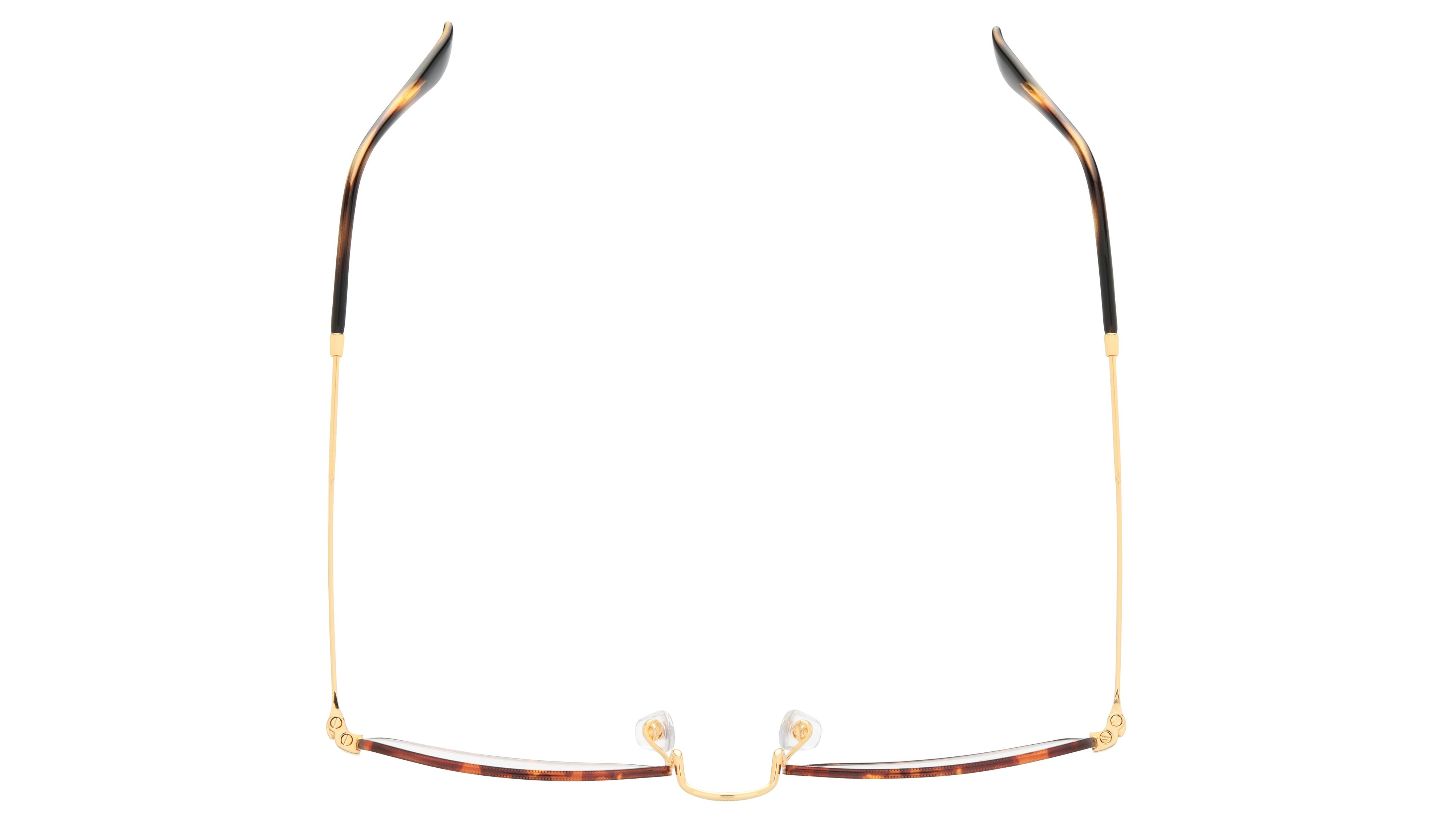 Lunettes de vue Ray-Ban Mixte Or Rectangle Rx6647 Dessus