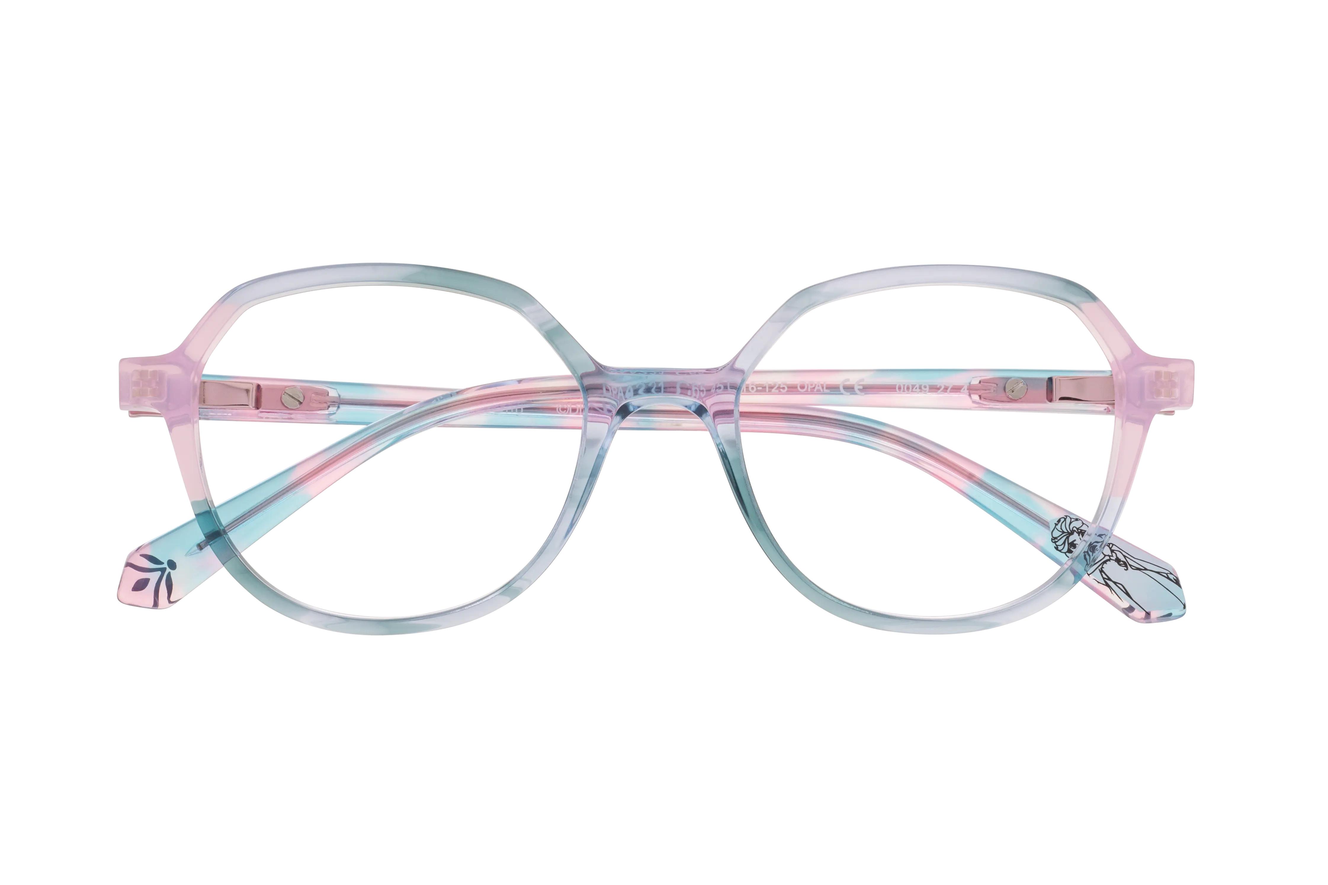 Lunettes de vue Disney Princesses  Bleu Pantos DPAA221C65 Face