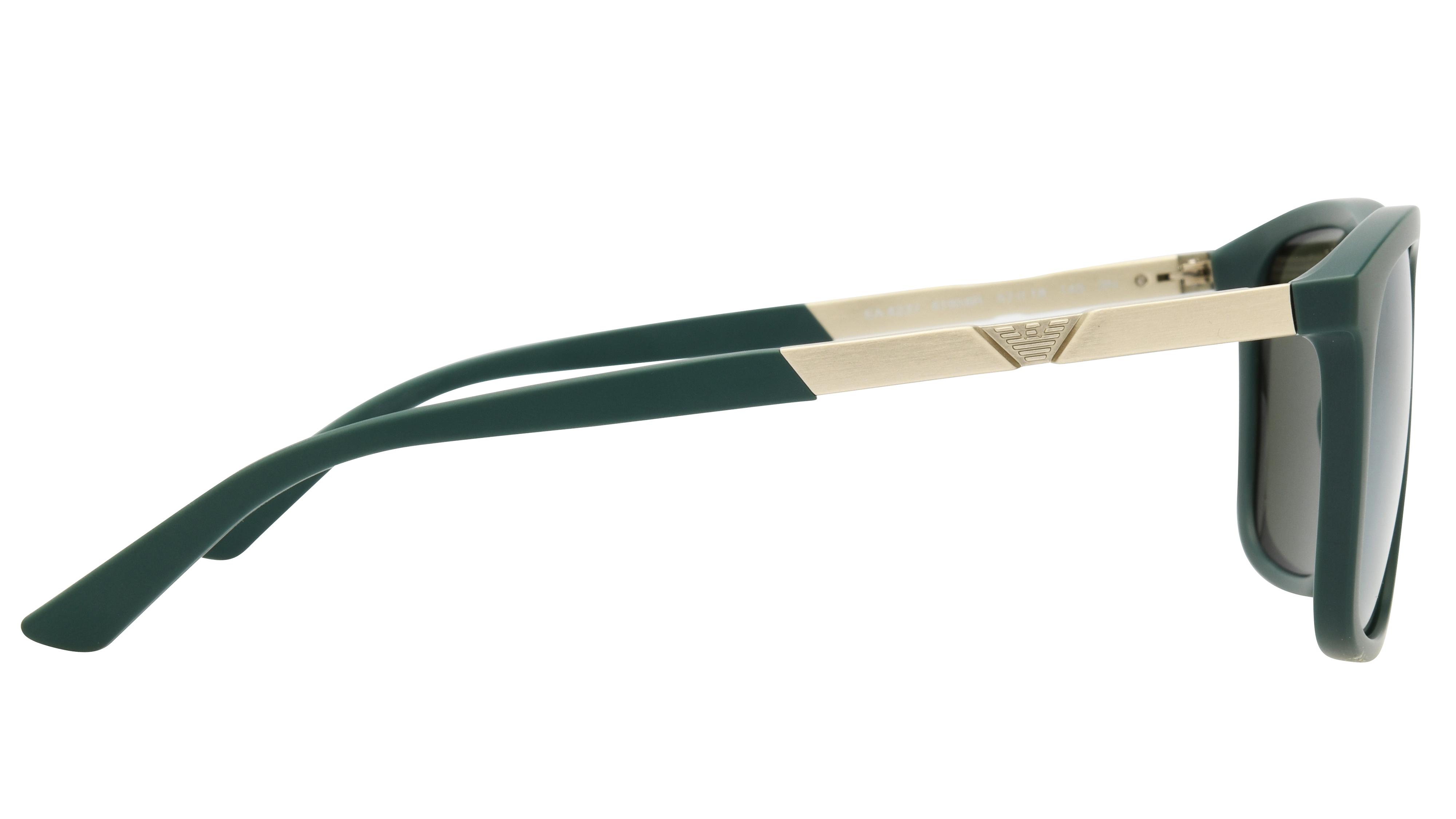 Lunettes de soleil Emporio Armani Homme Vert Rectangle EA4237 Droite