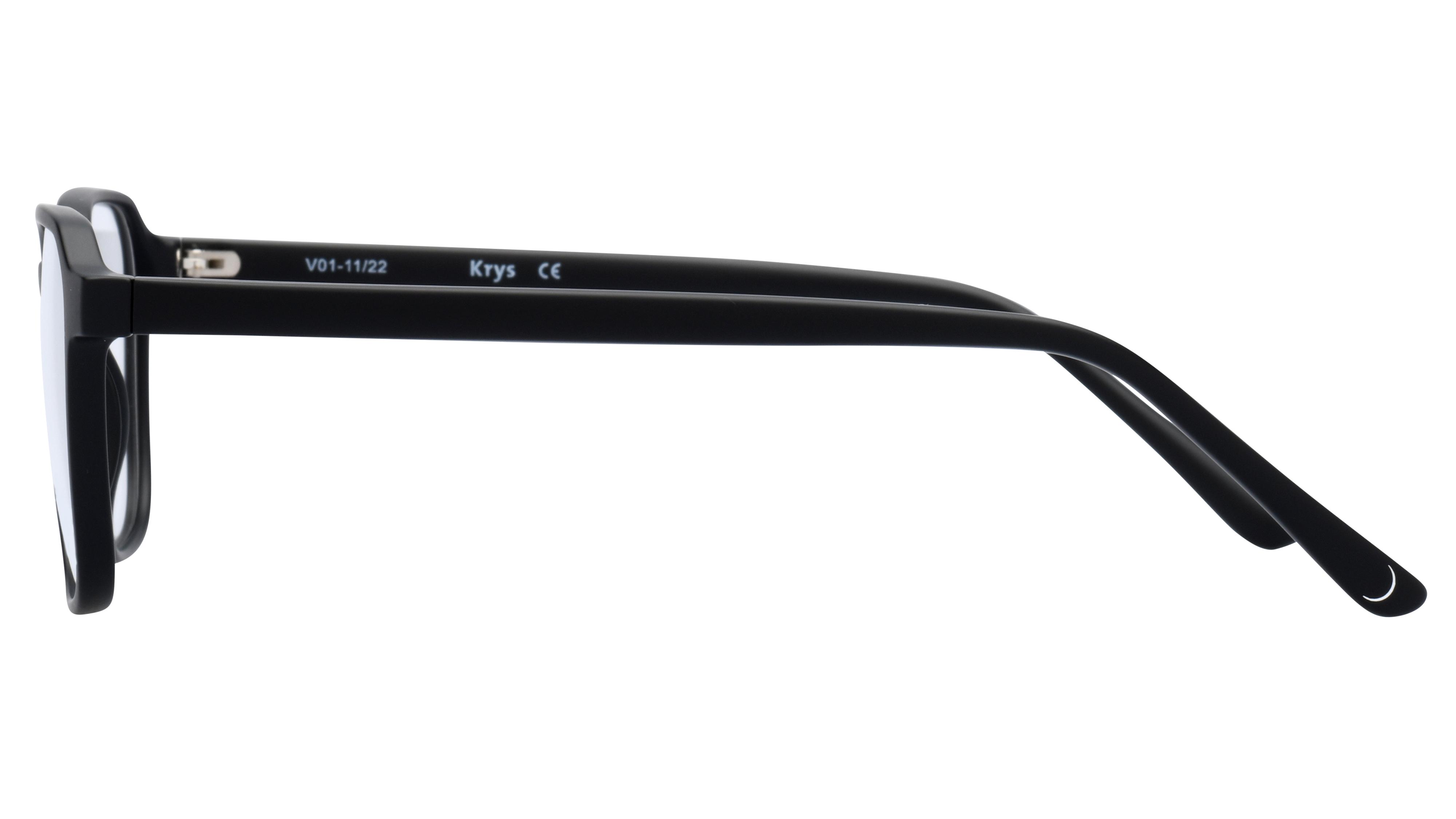 Lunettes de vue Signature Krys Homme Noir Carré Kor2303 Gauche