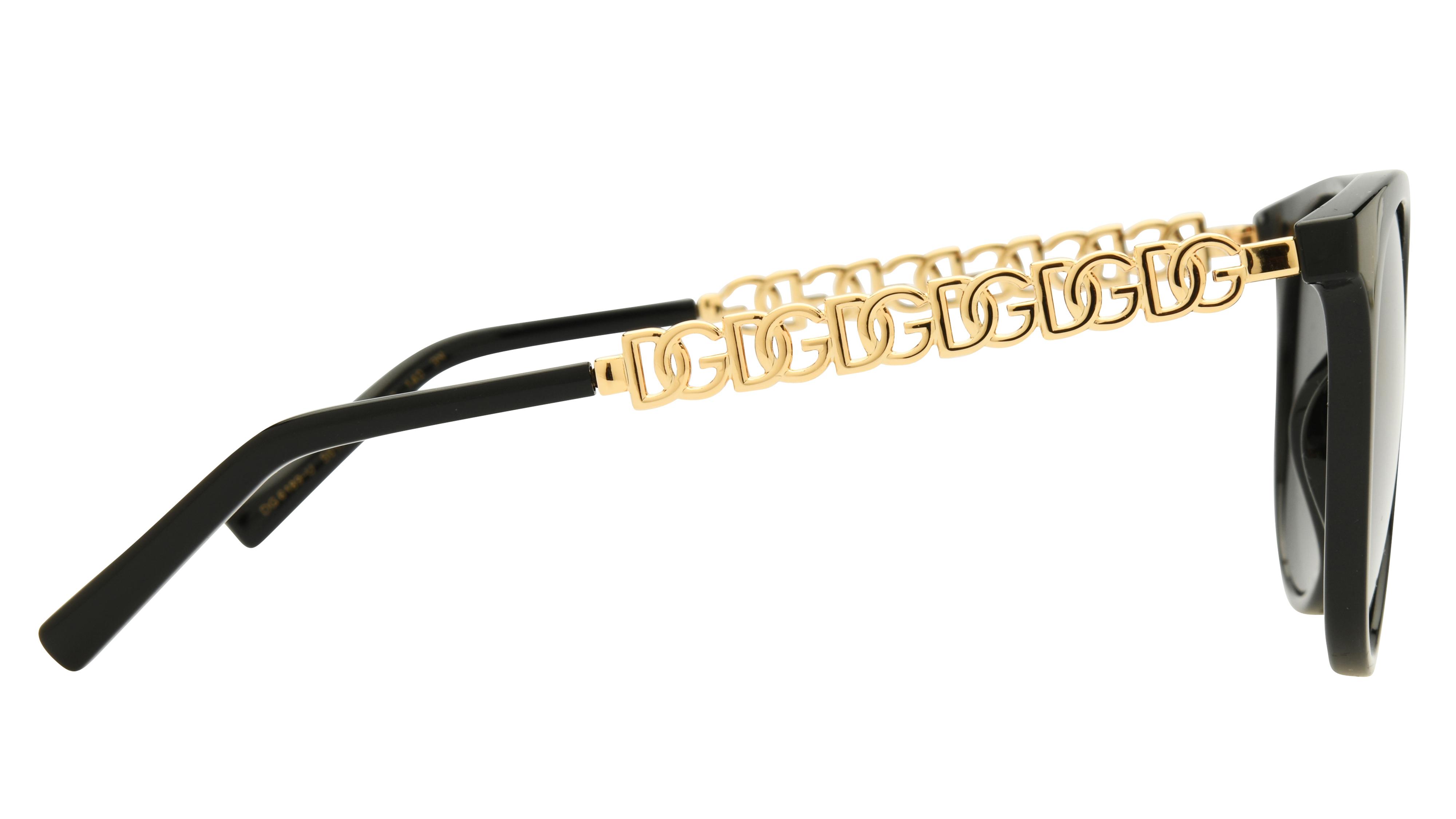 Lunettes de soleil  Femme Noir Carré dg6189u Droite