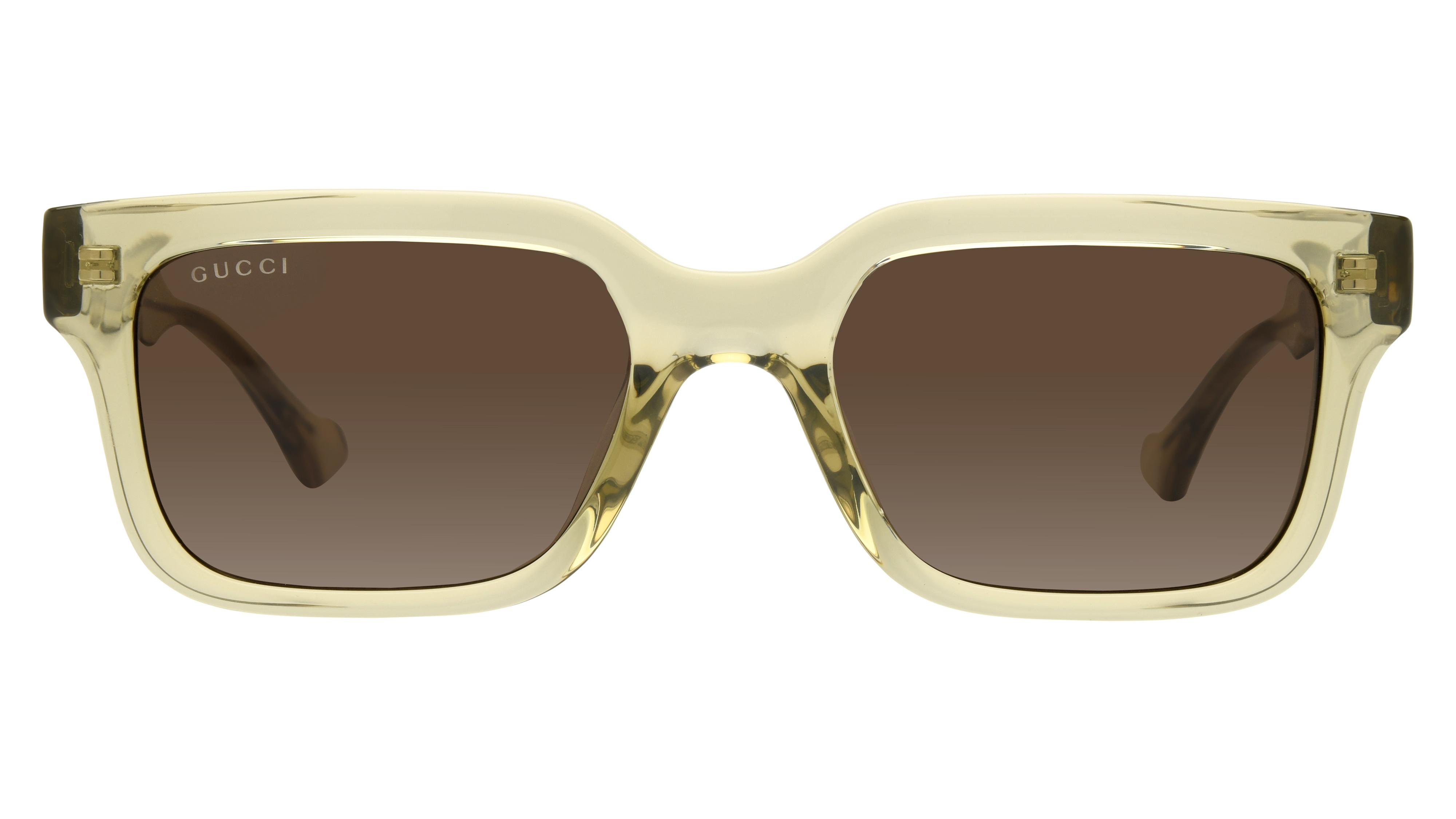 Lunettes de soleil Gucci Homme Vert Rectangle Gg1732Sk Face
