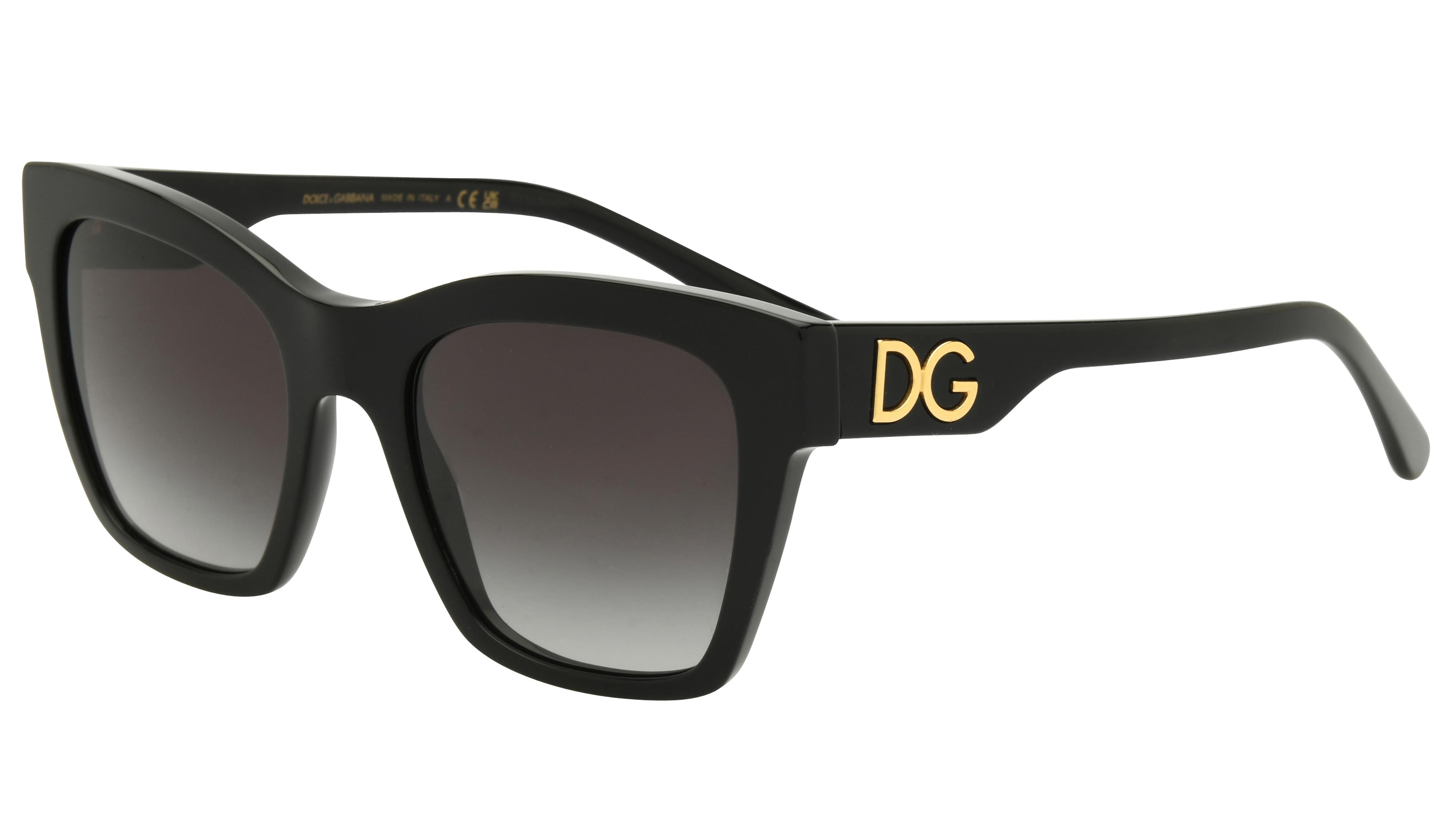 Lunettes de soleil  Femme Noir Carré dg4384 Trois-Quart