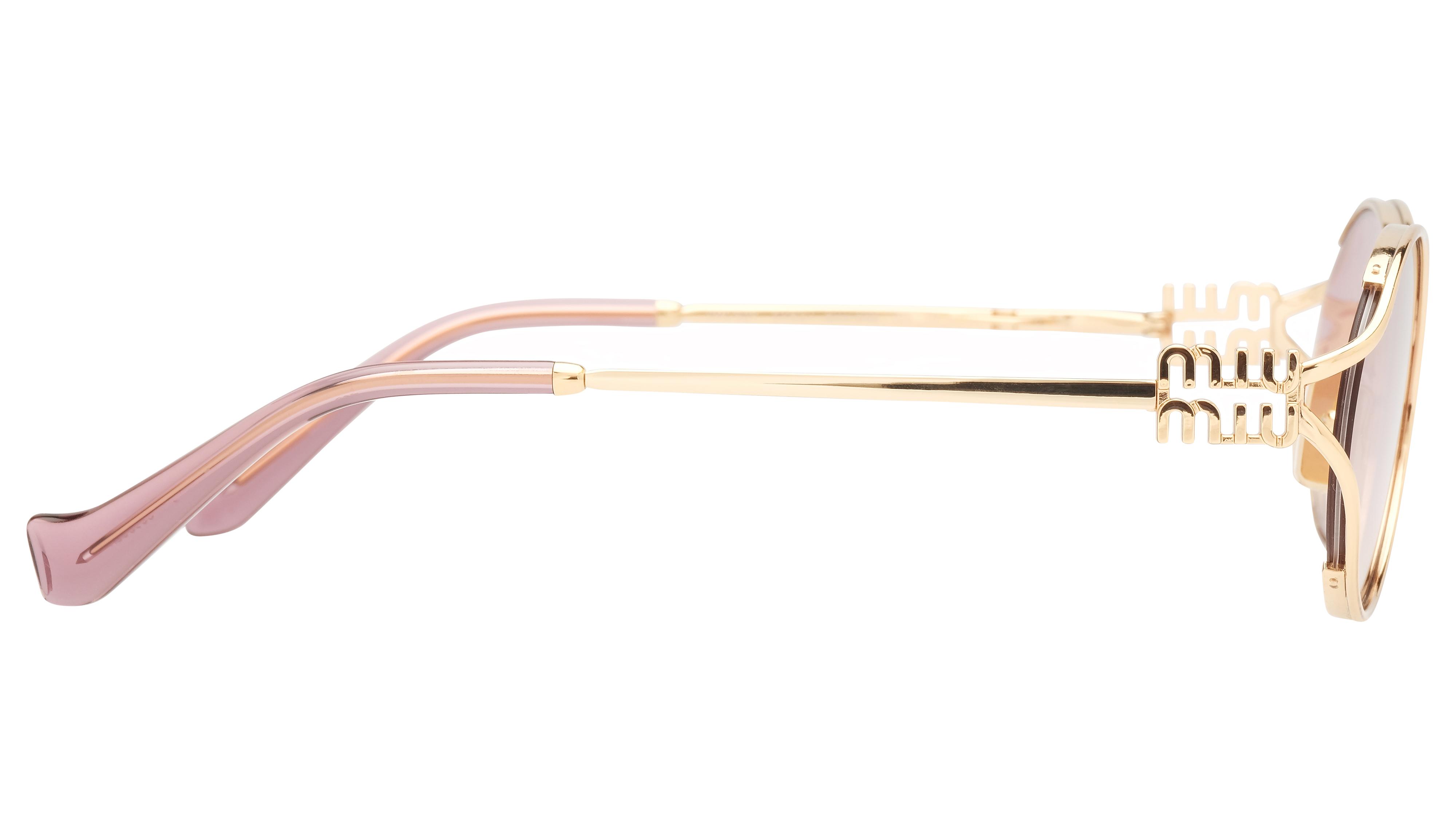 Lunettes de soleil Miu Miu Femme Or Ovale Mu Droite