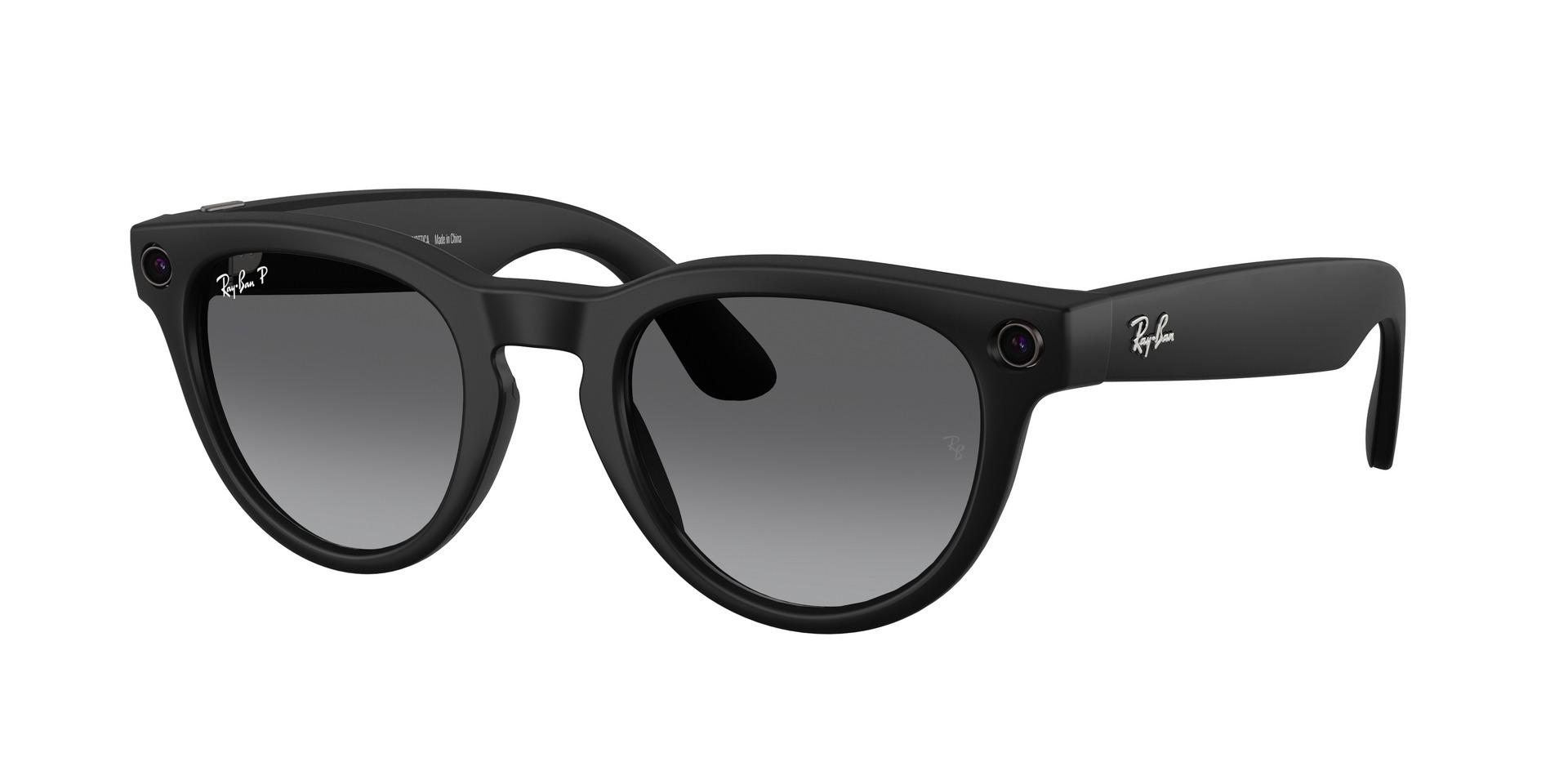 Lunettes de soleil Ray-Ban Meta Mixte Noir Pantos Rw4013 Gauche