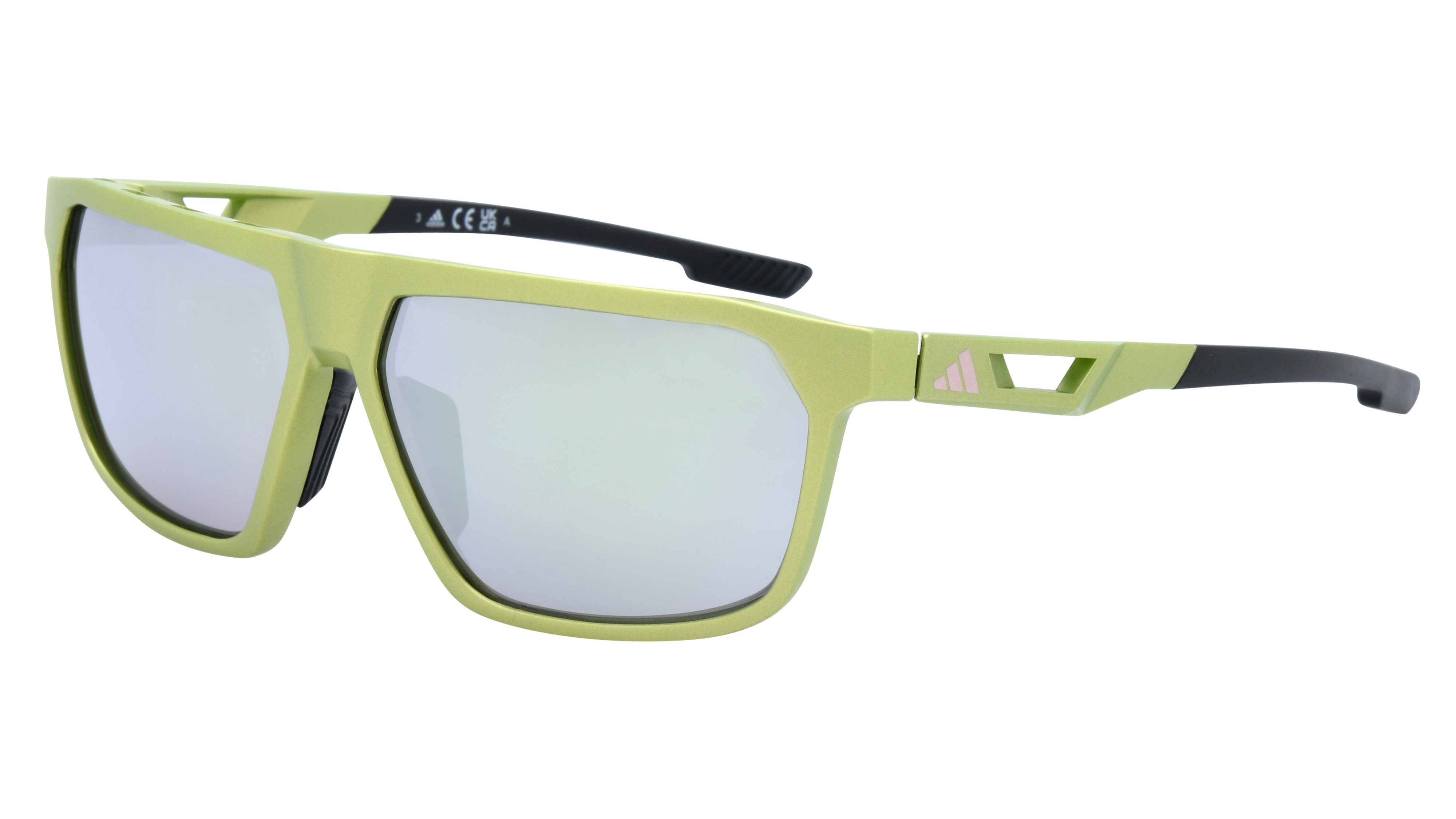 Lunettes de soleil Adidas Homme Vert Aviateur Sp0096 Trois-Quart