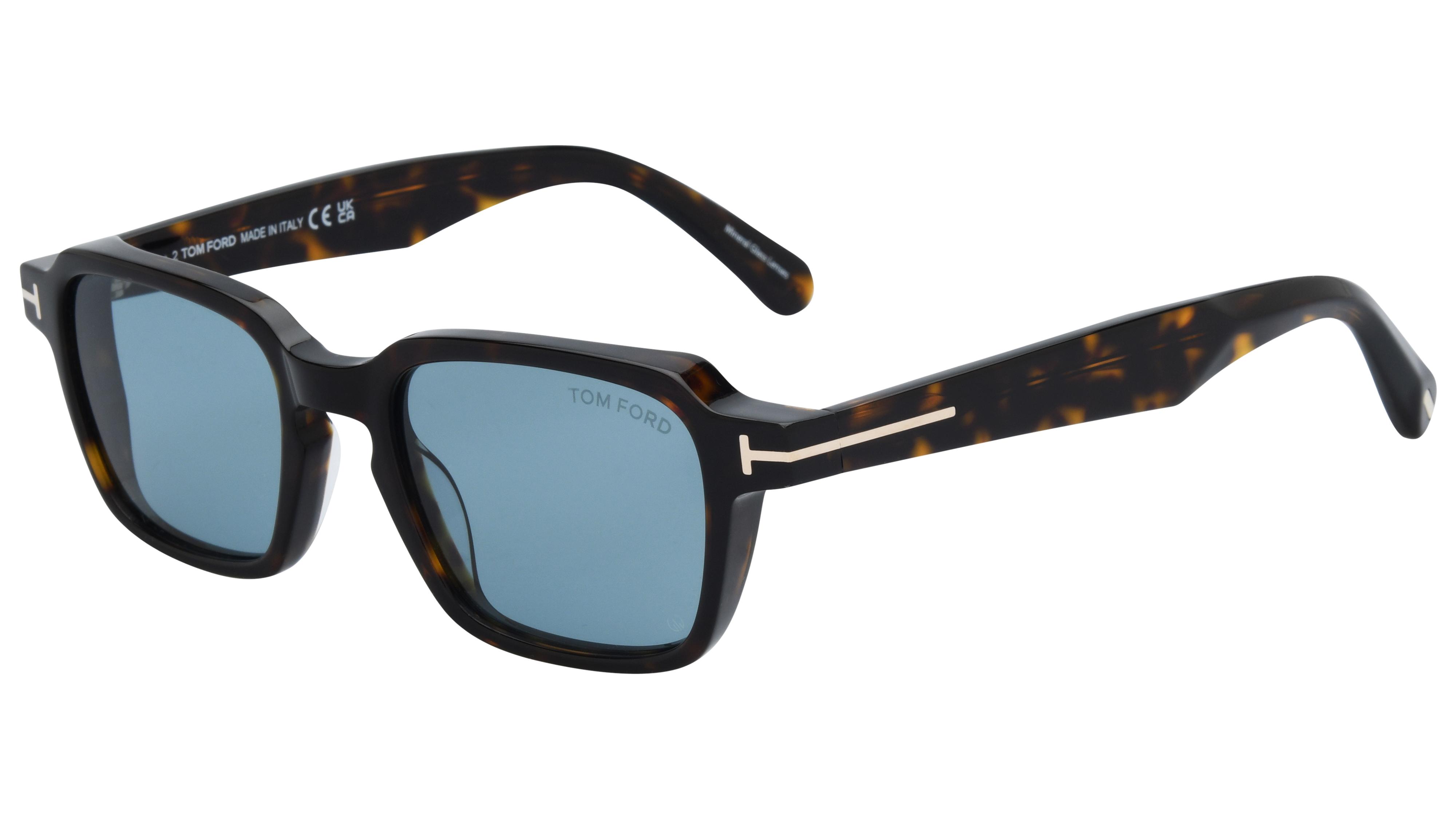 Lunettes de soleil Tom Ford Homme Écaille Carré ft1359 Trois-Quart