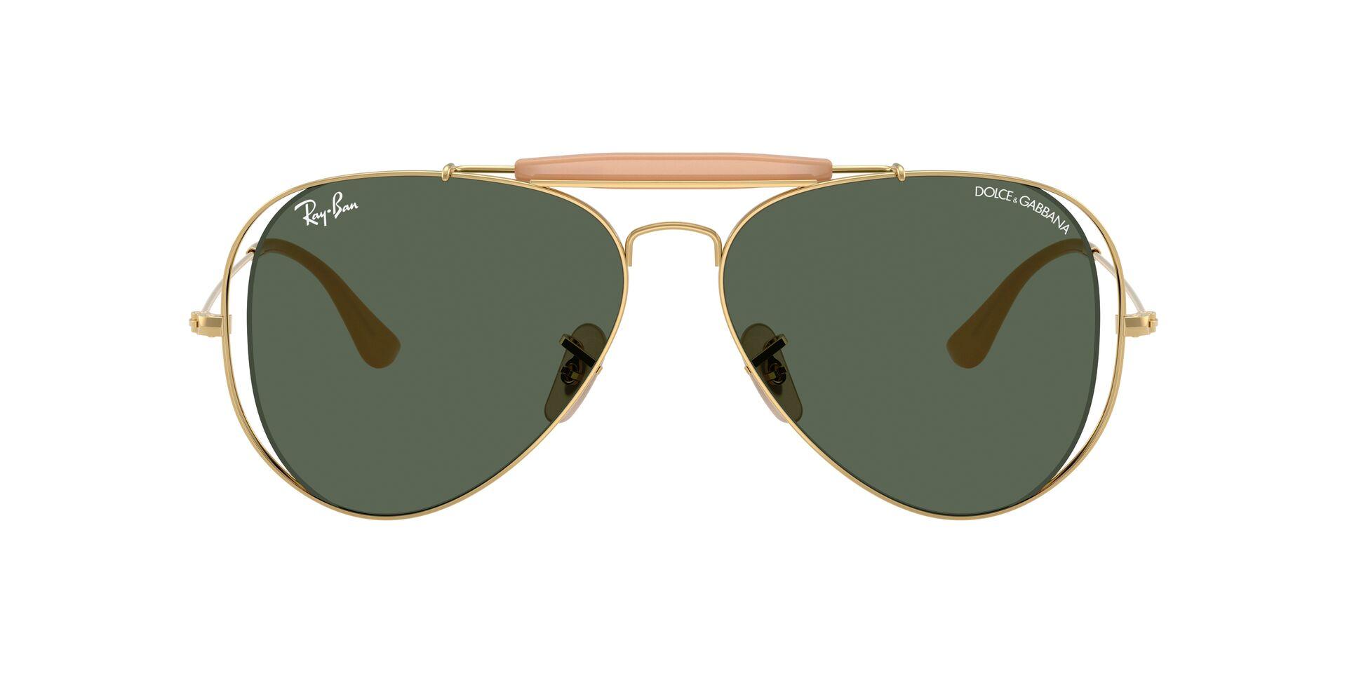 Lunettes de soleil Ray-Ban Mixte Or Aviateur Rb3029M Face