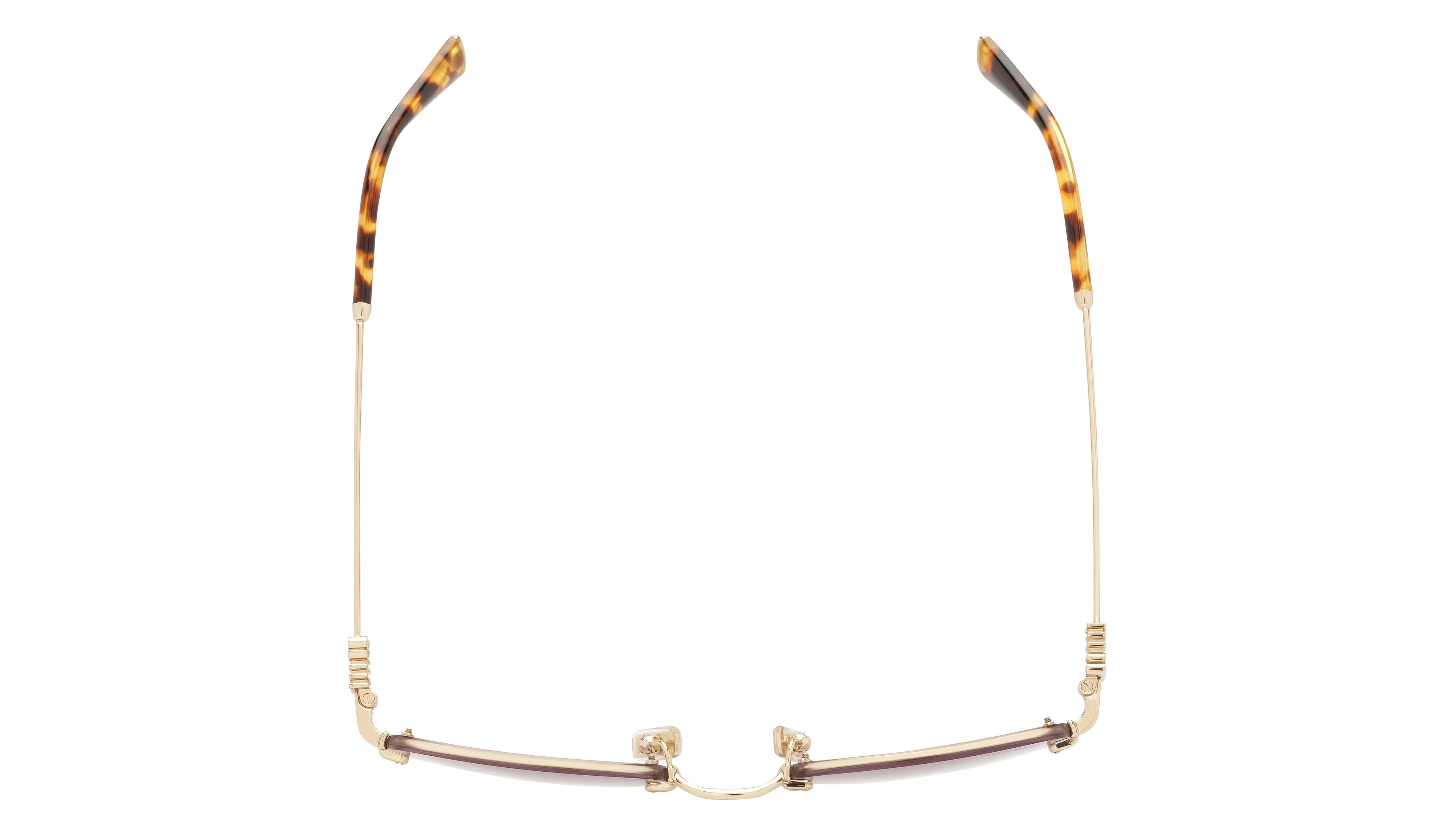 Lunettes de soleil Miu Miu Femme Or Ovale Mu Dessus