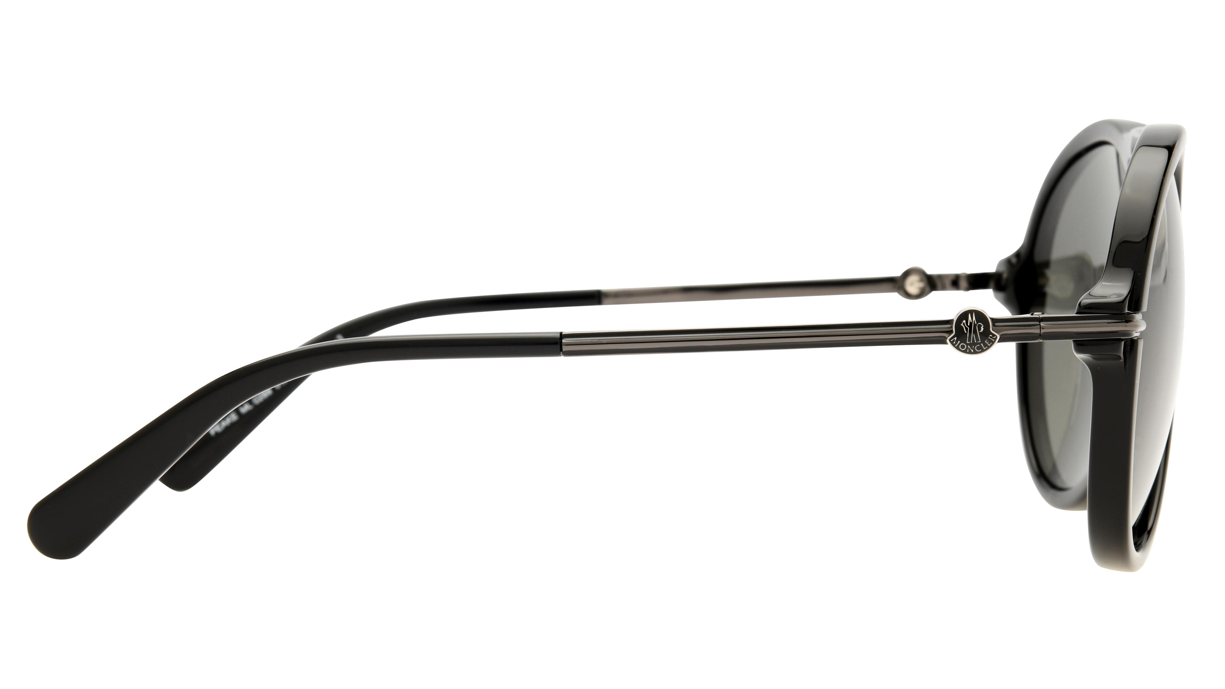 Lunettes de soleil Moncler Ml0288 01A Noir Brillant Aviateur Krys