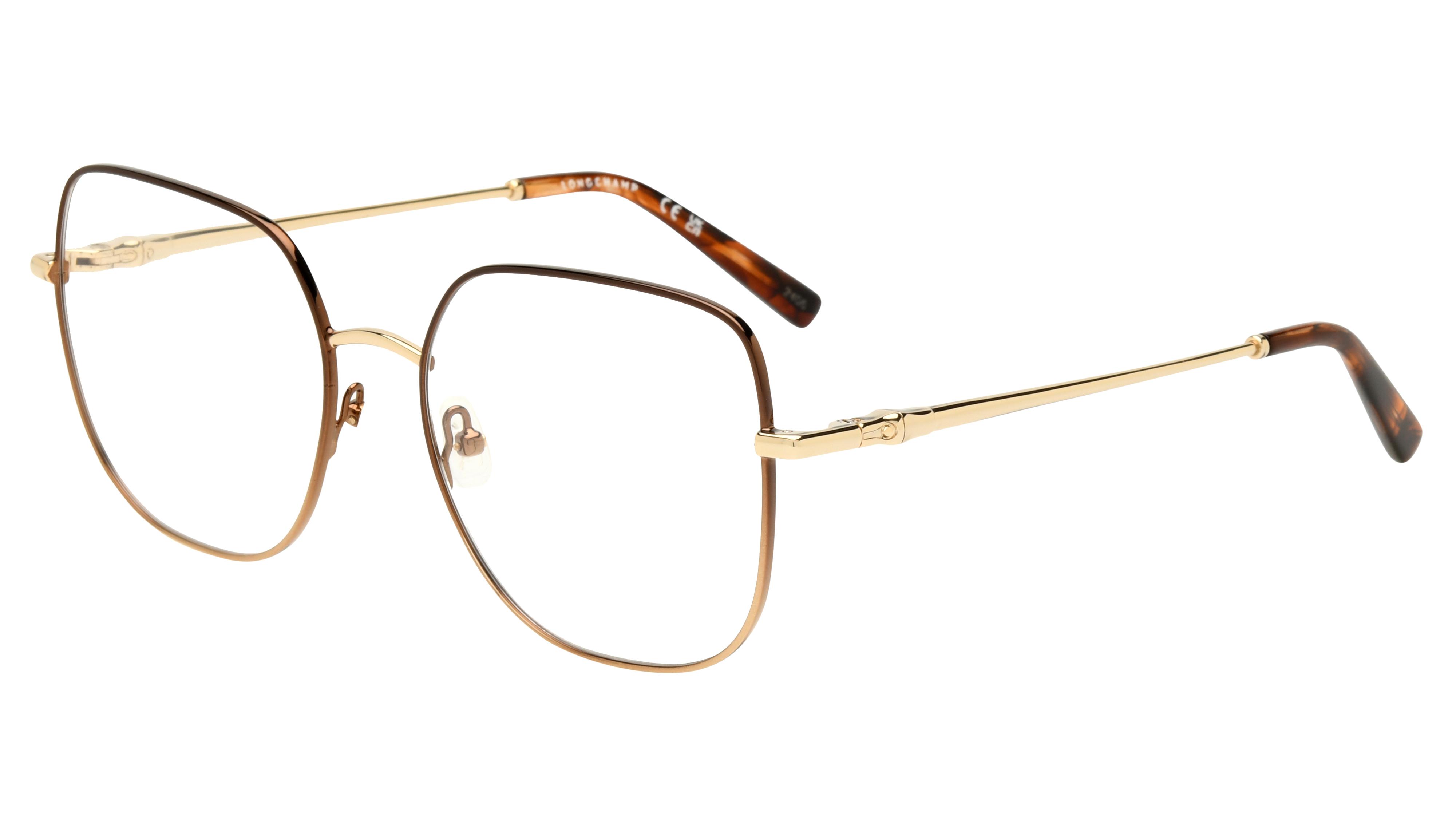 Lunettes de vue Longchamp Femme Marron Carré LO2167N Trois-Quart