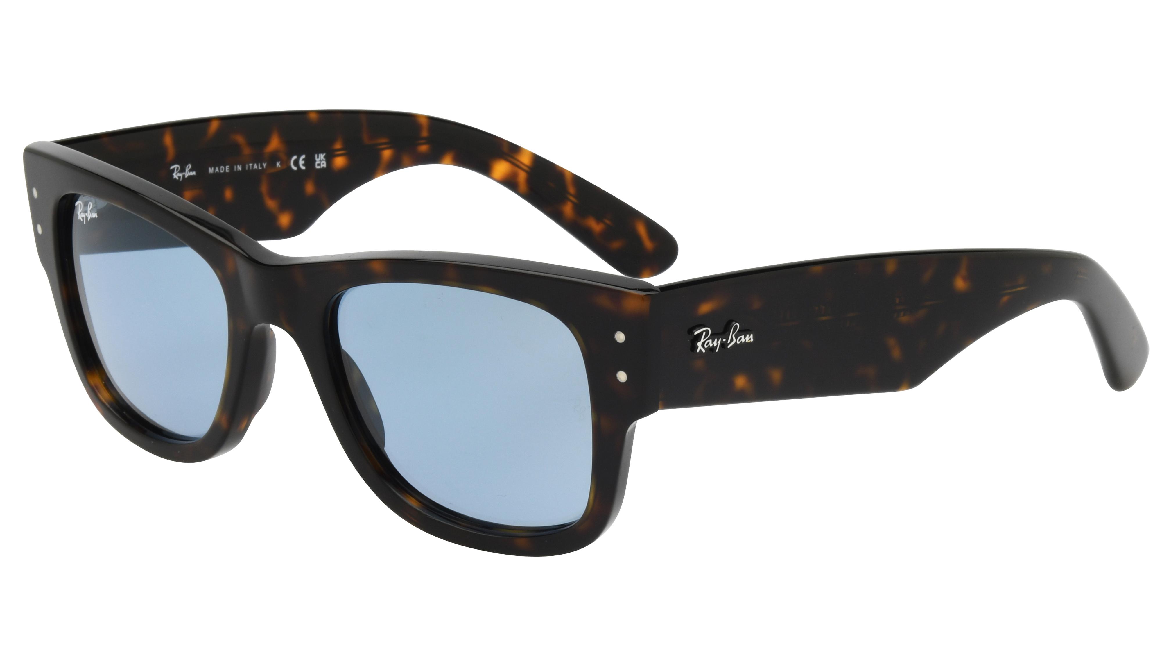 Lunettes de soleil Ray-Ban Mixte Écaille Carré RB0840S Trois-Quart