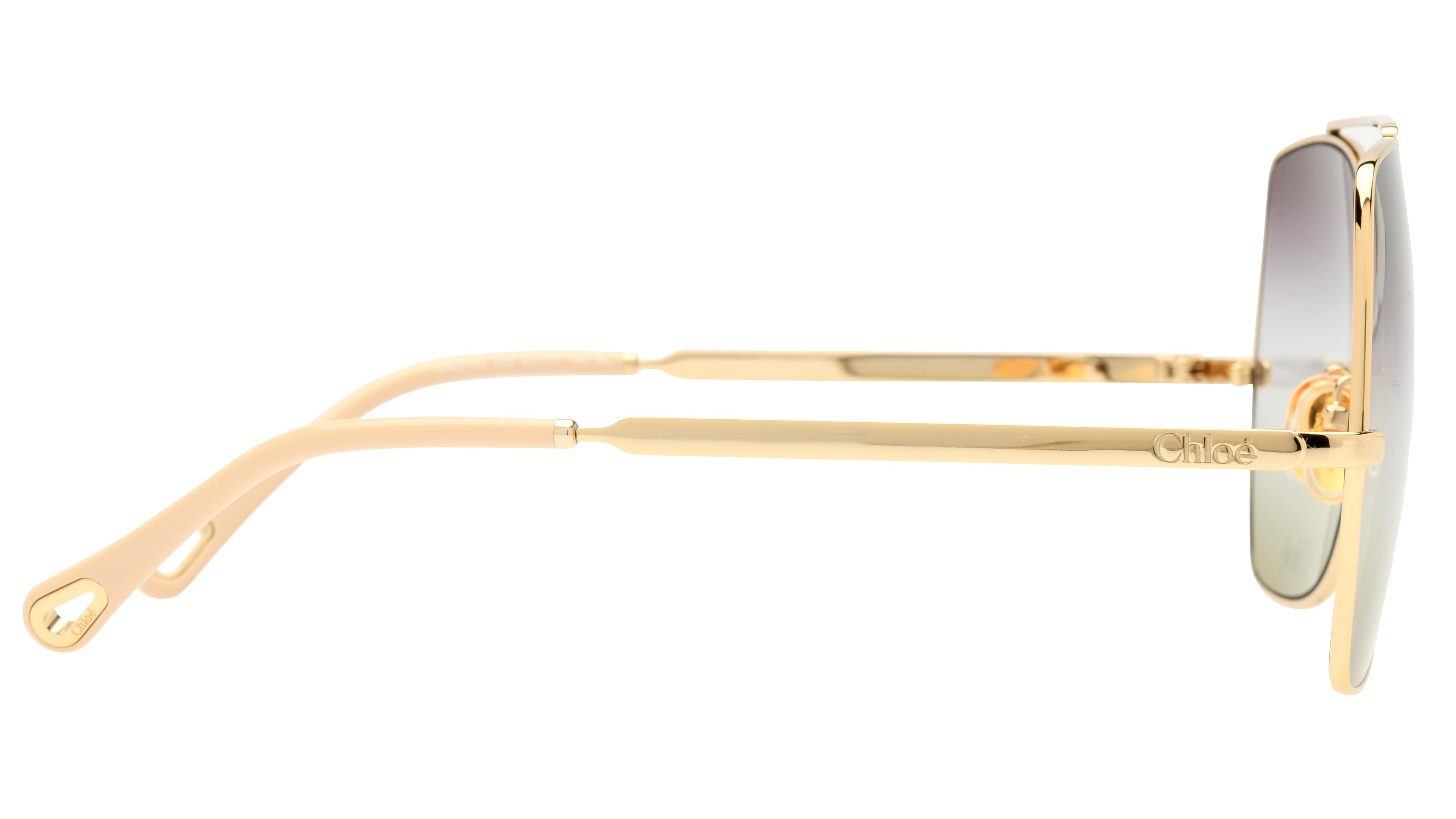Lunettes de soleil Chloé Femme Or Carré Ch0278S Droite