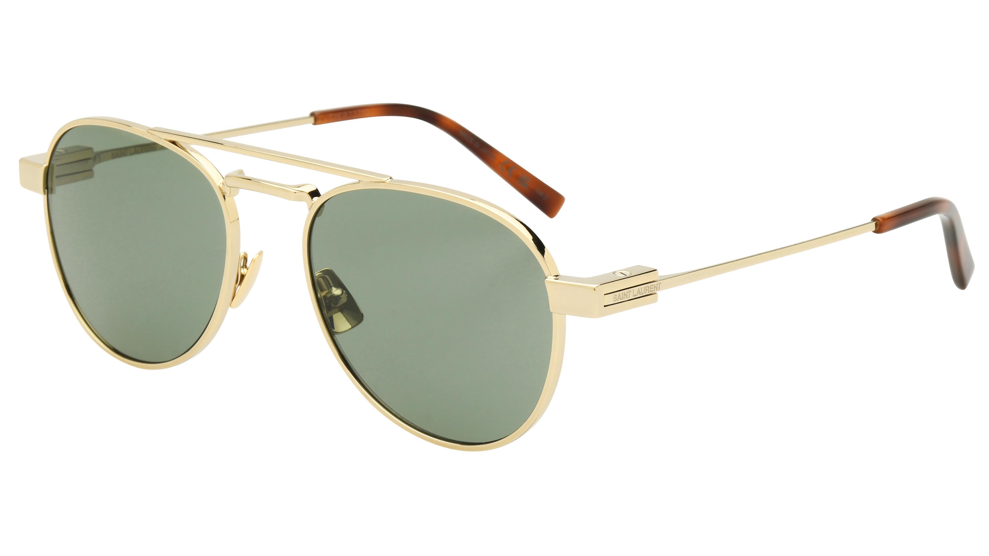 Lunettes de soleil Saint Laurent Homme Or Ronde Sl708 Trois-Quart