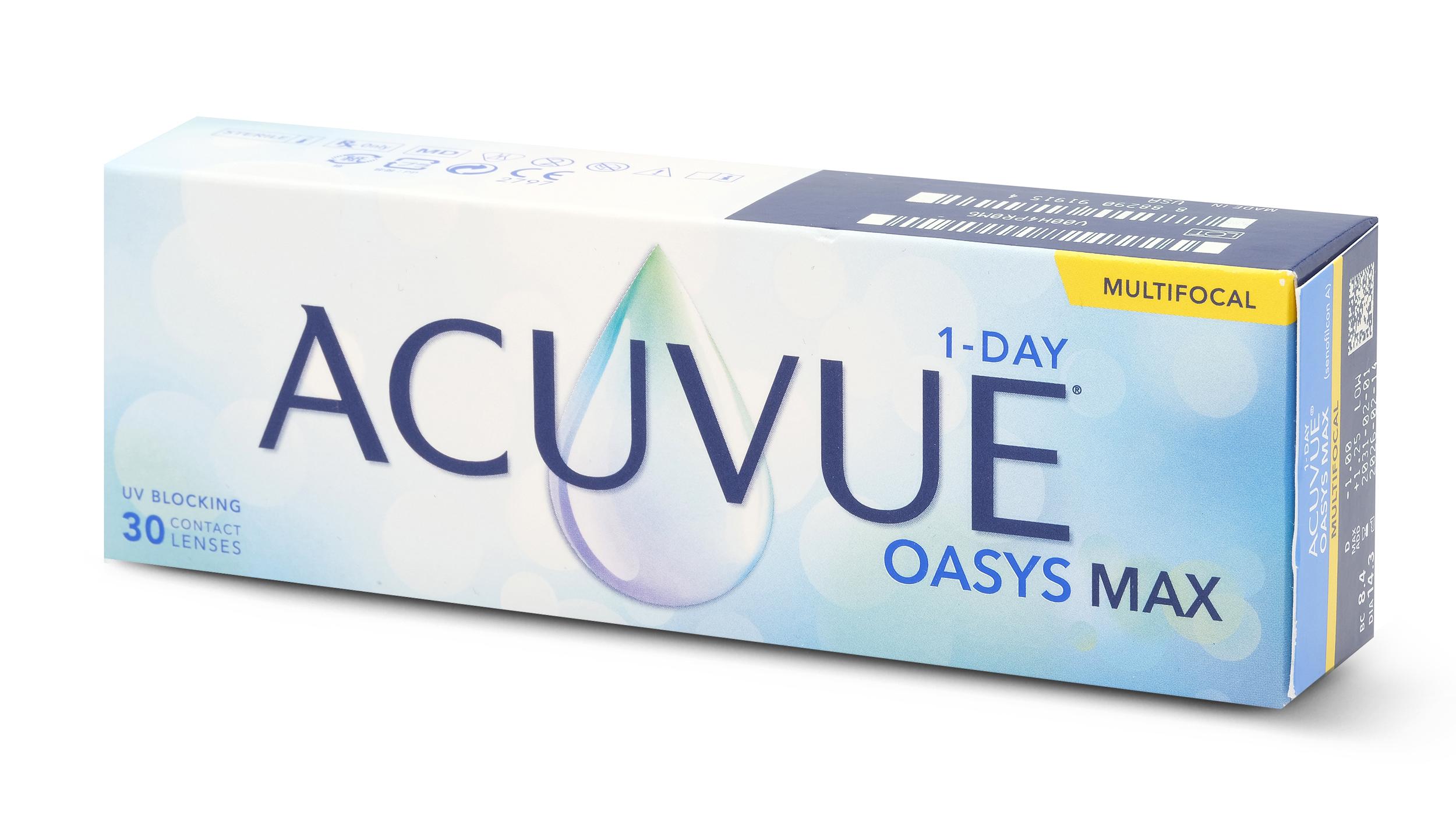 Lentilles de contact 1 Day Acuvue Oasys Max Multifocal Low Boîte de 30