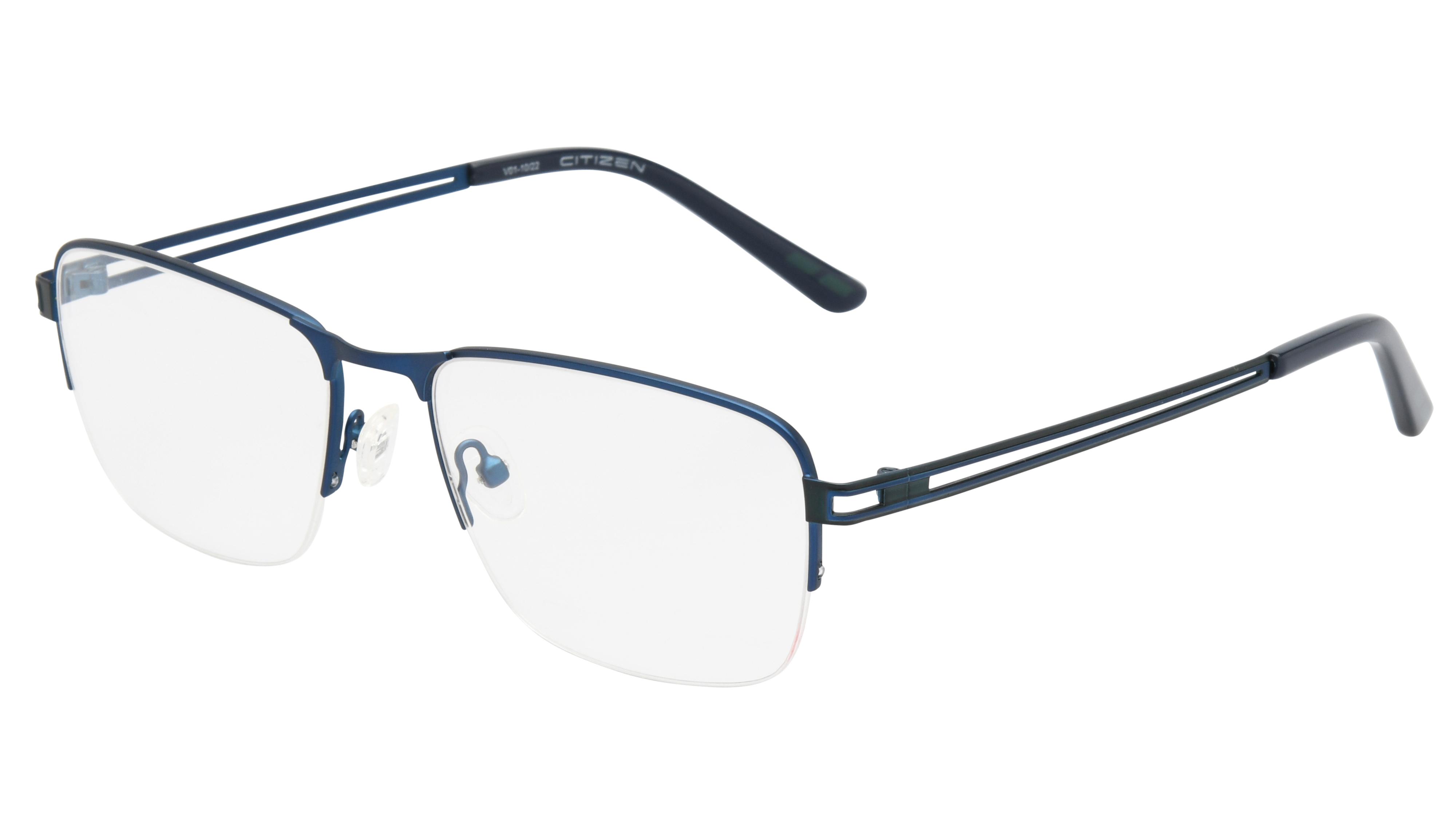 Lunettes de vue Citizen Ctz2301 515 Bleu Satin Rectangle Krys
