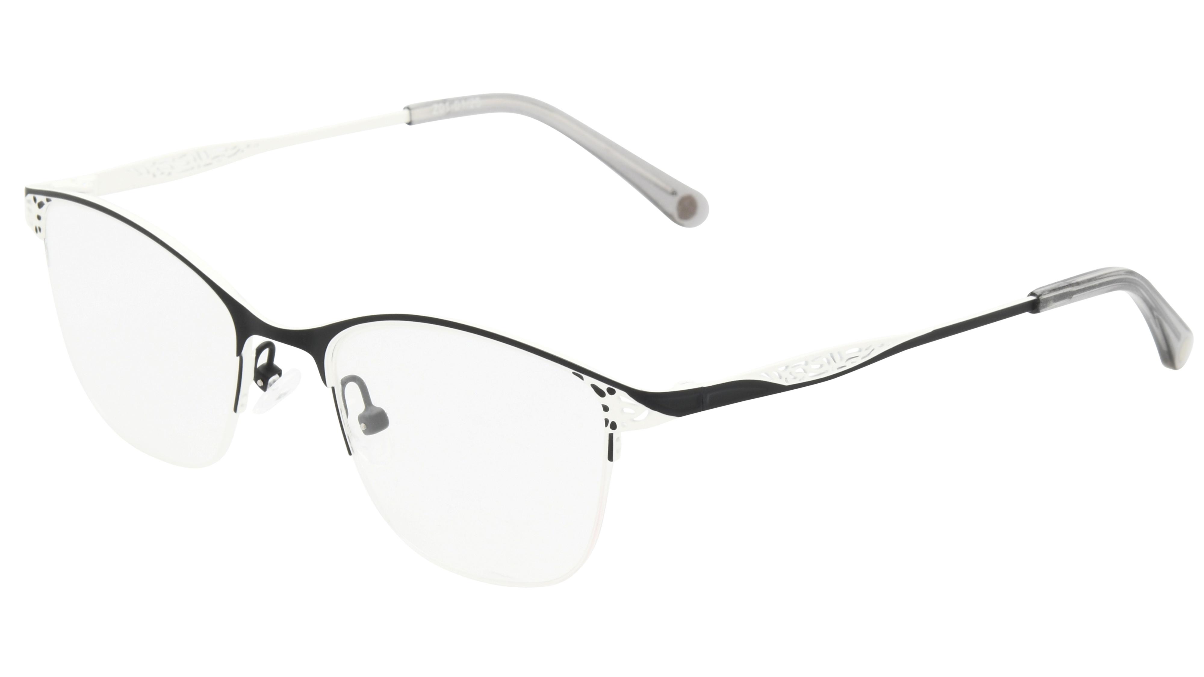 Lunettes de vue Baïa Femme Noir Rectangle baa2604 Trois-Quart