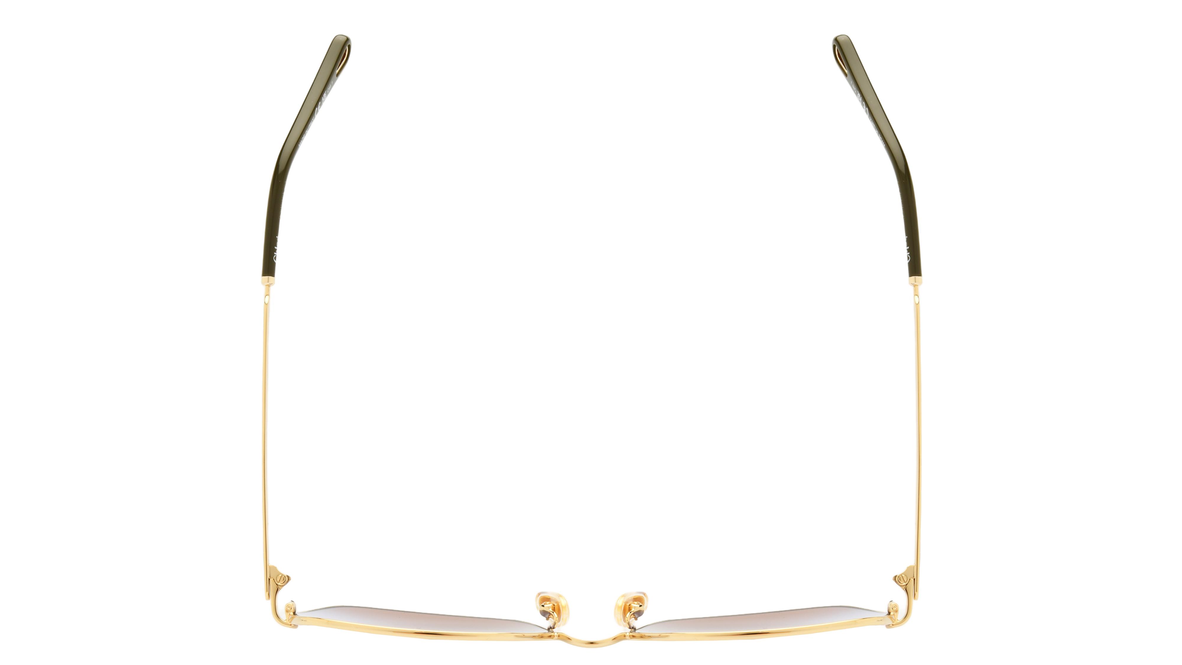 Lunettes de soleil Chloé Femme Or Rectangle CH0282S Dessus