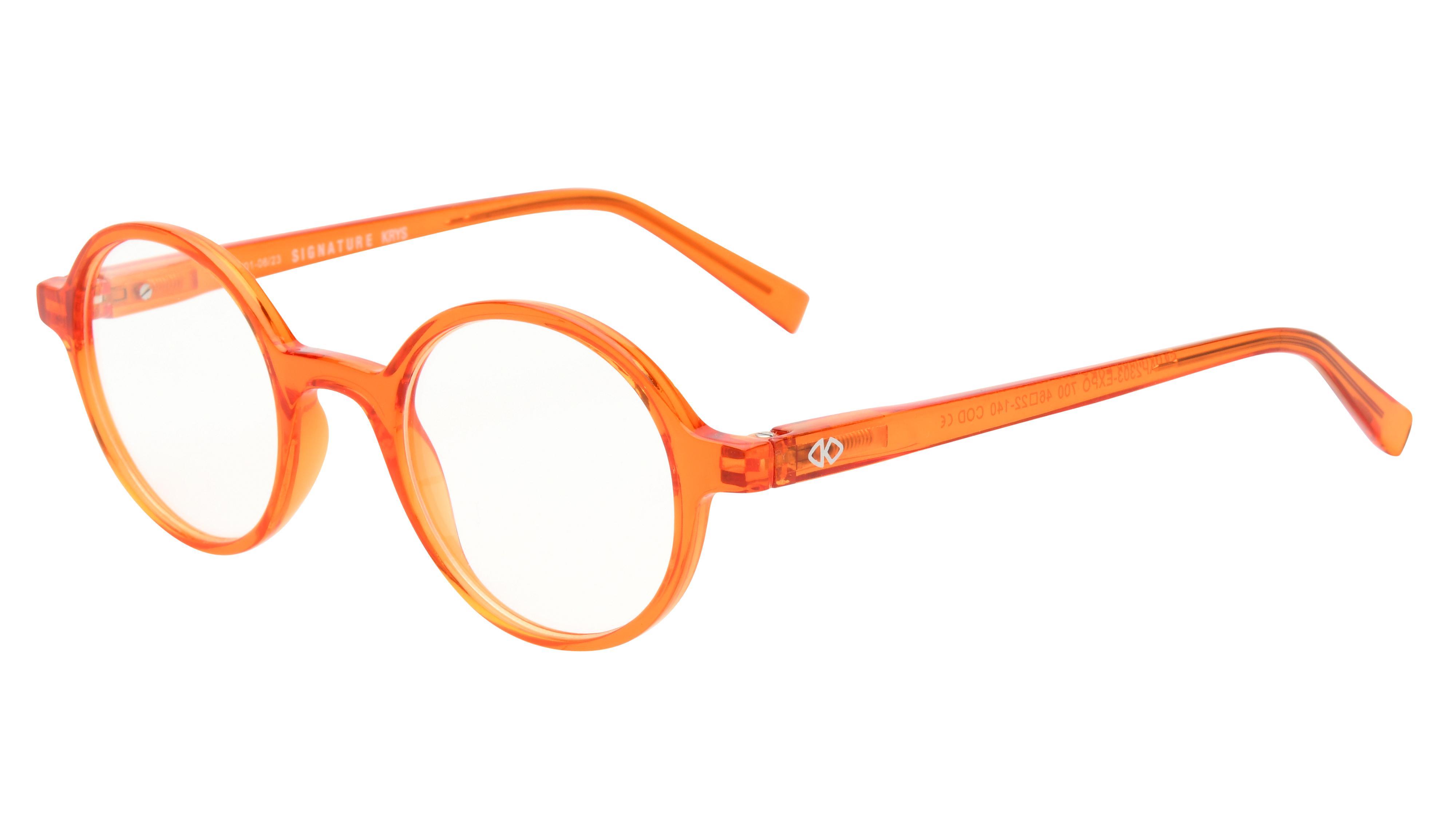 Lunettes de lecture Signature Krys  Orange Ronde Skpap-L2303 Trois-Quart