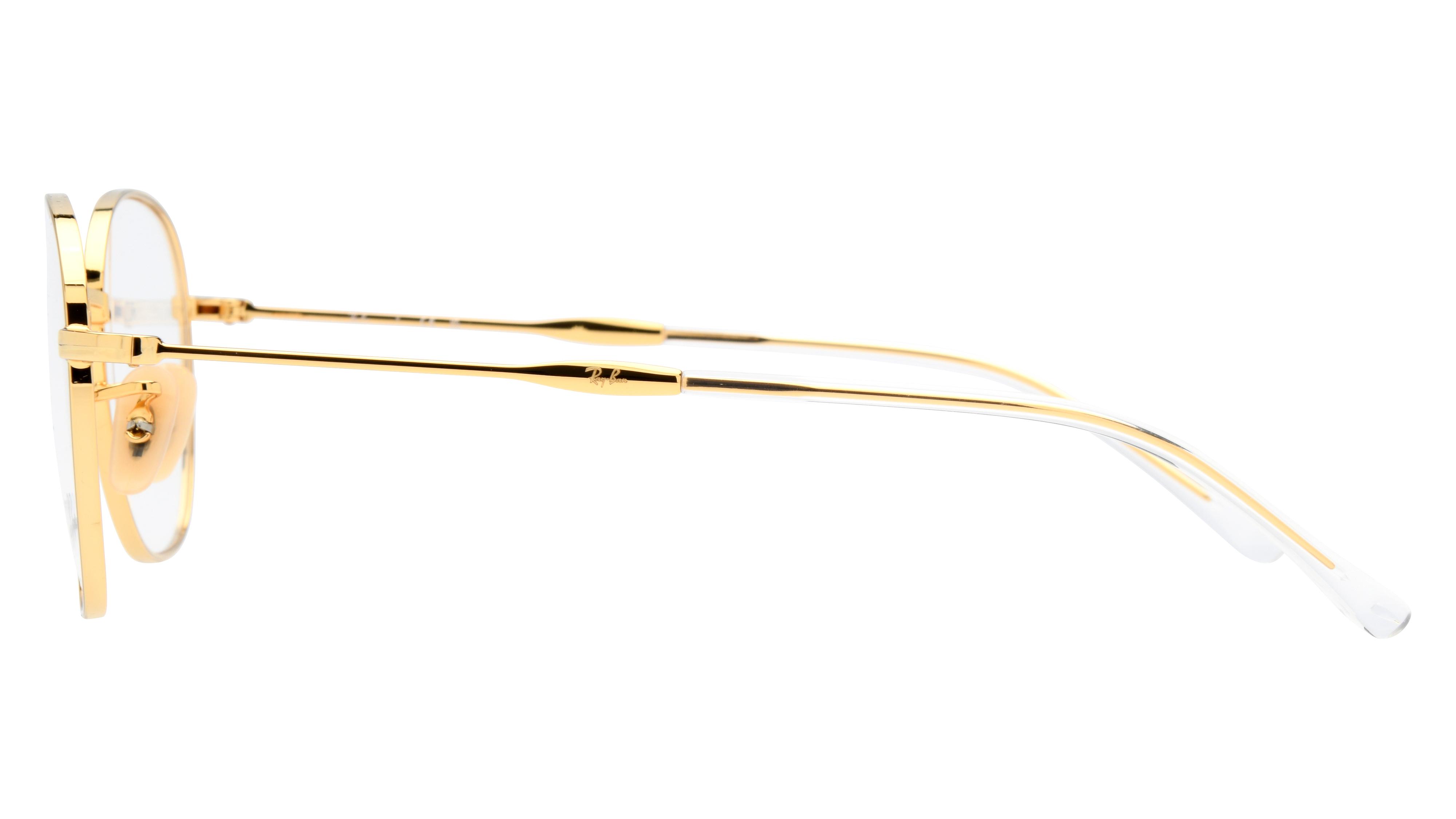 Lunettes de vue Ray-Ban Mixte Or Ronde Rx6509 Gauche