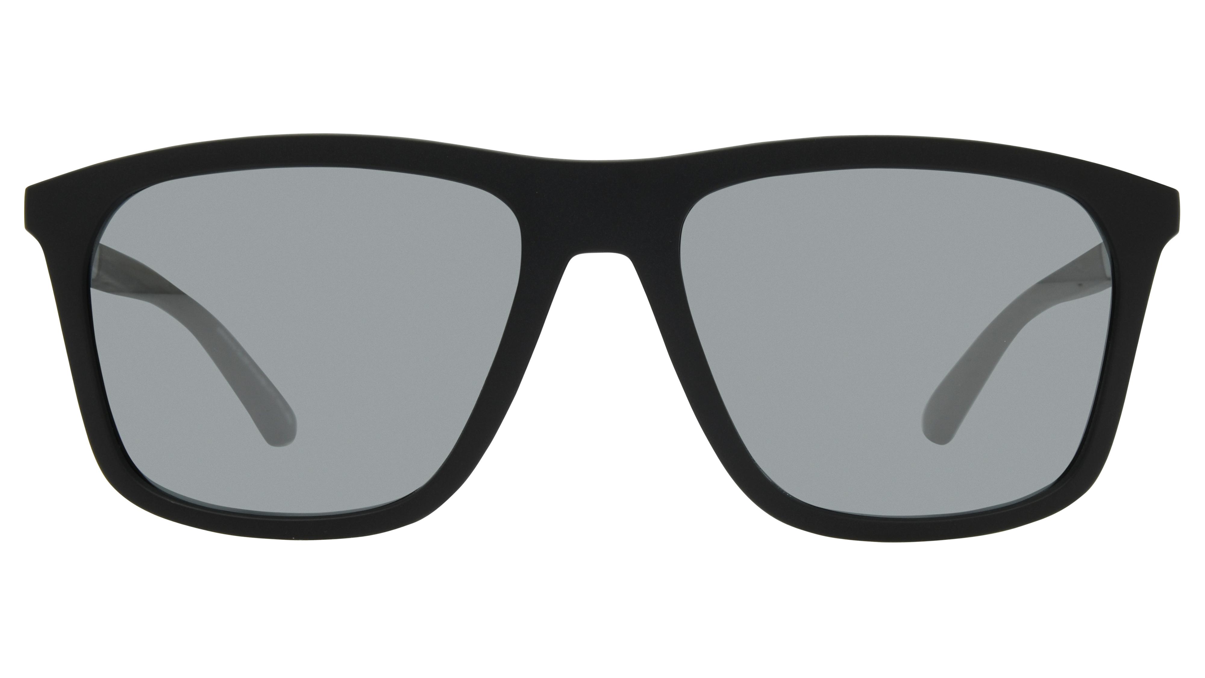 Lunettes de soleil Emporio Armani Homme Noir Rectangle EA4237 Face
