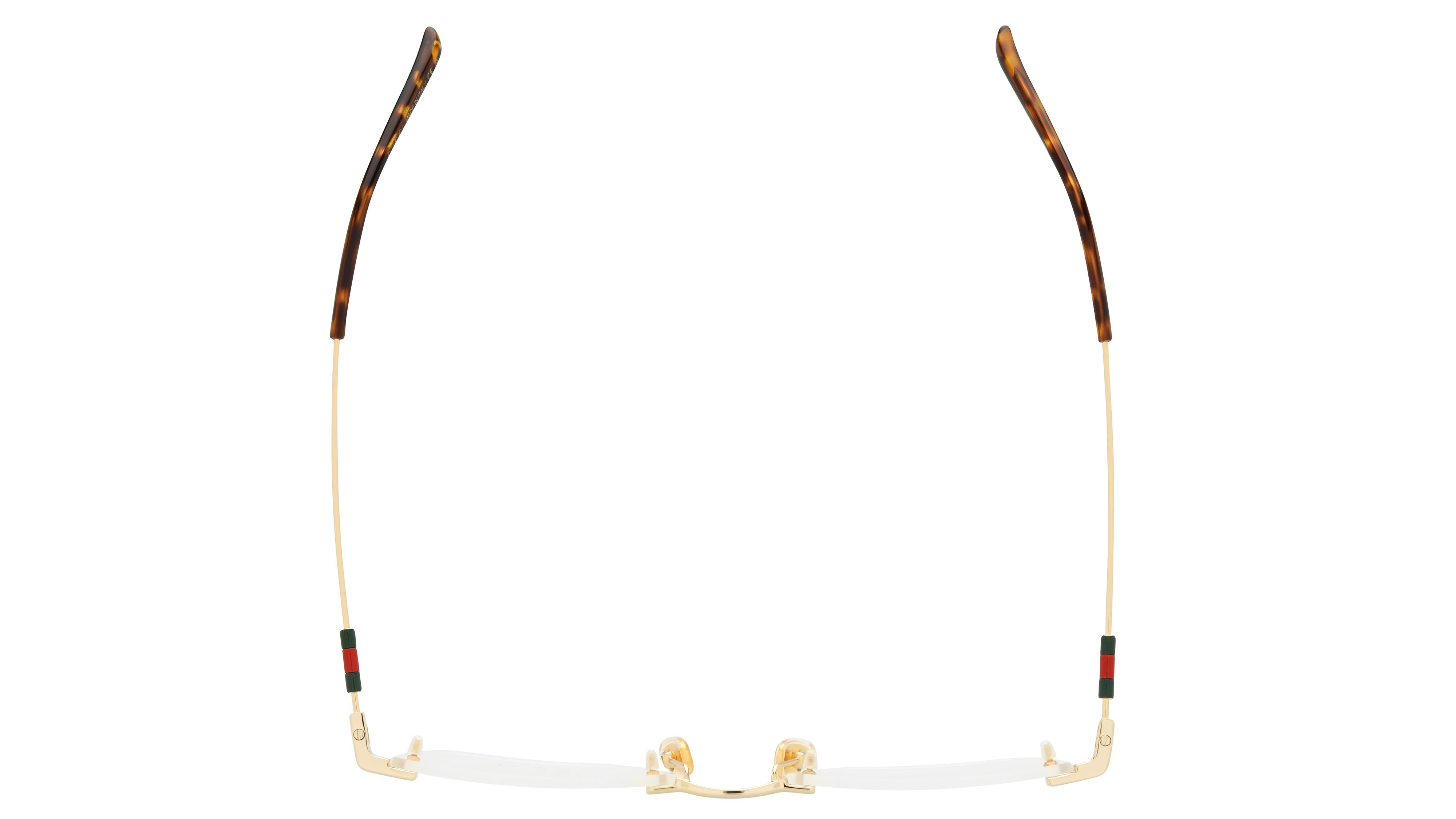 Lunettes de vue Gucci Homme Or Rectangle Gg2099O Dessus