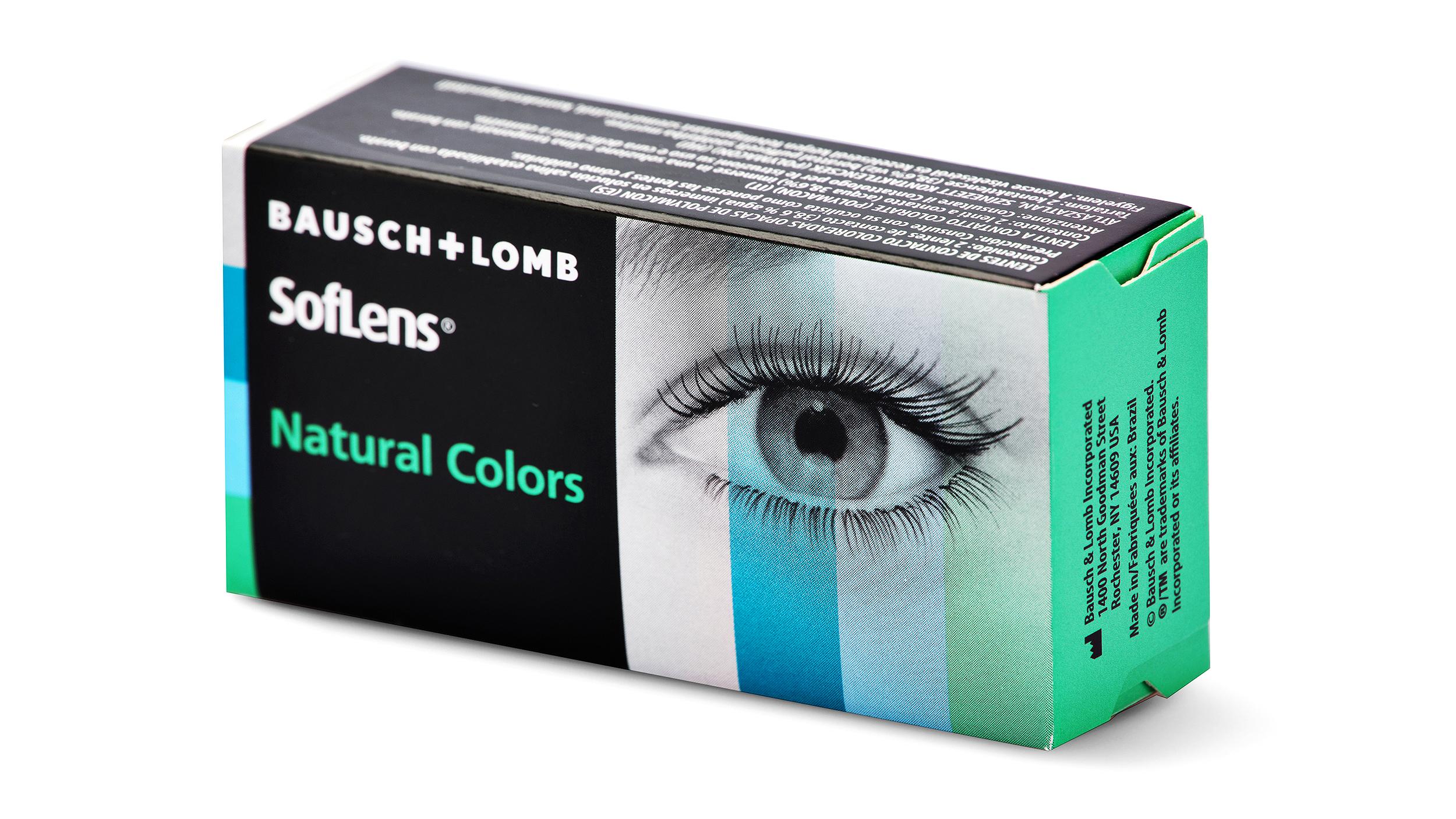 Lentilles de couleur sans correction Soflens Natural Colors Jade Boite de 2