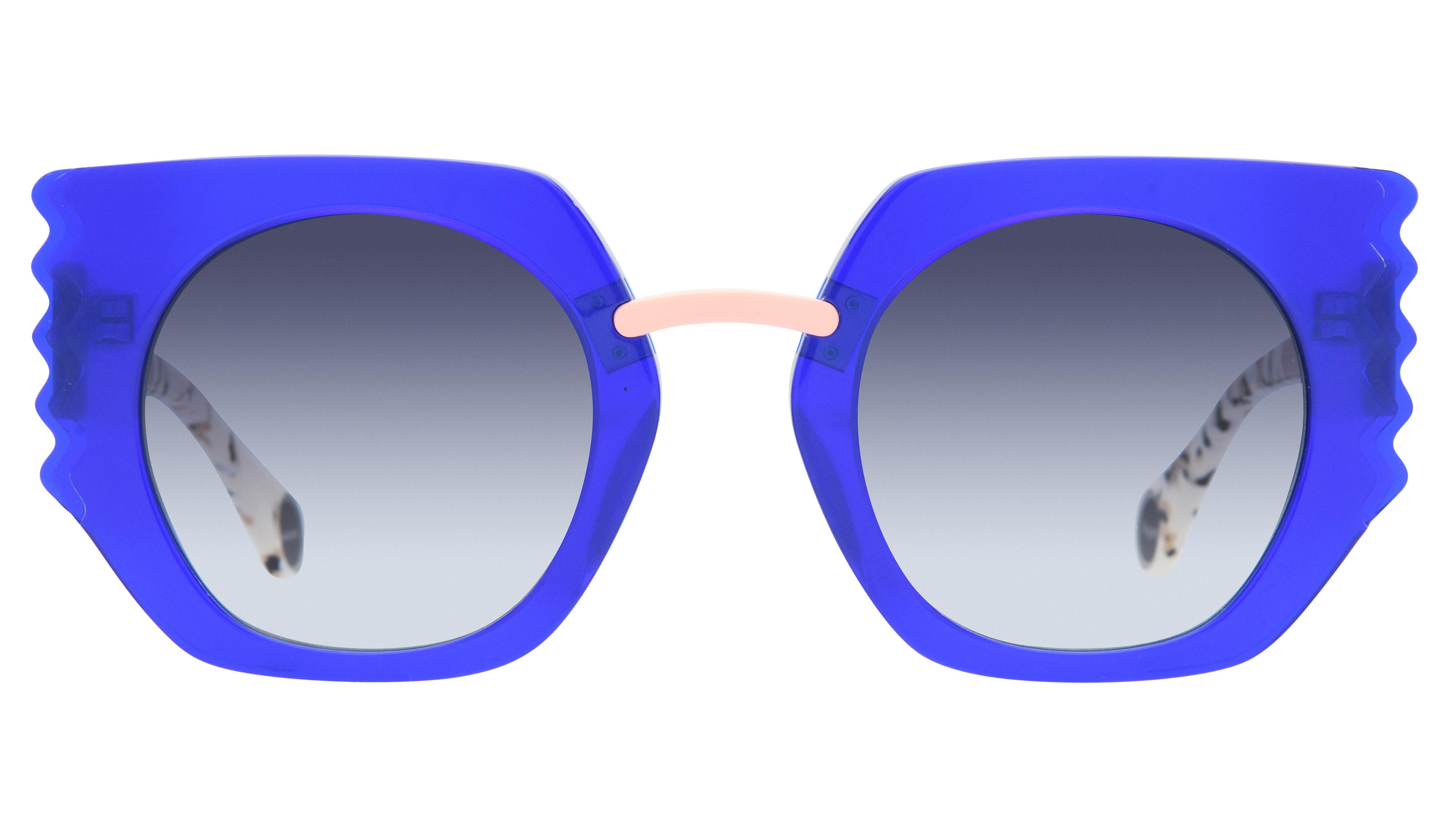 Lunettes De Soleil WOOW Super Wild 2 - Hexagonales, Bleu Et Violet, Verres UV400, Neuves Avec étiquettes