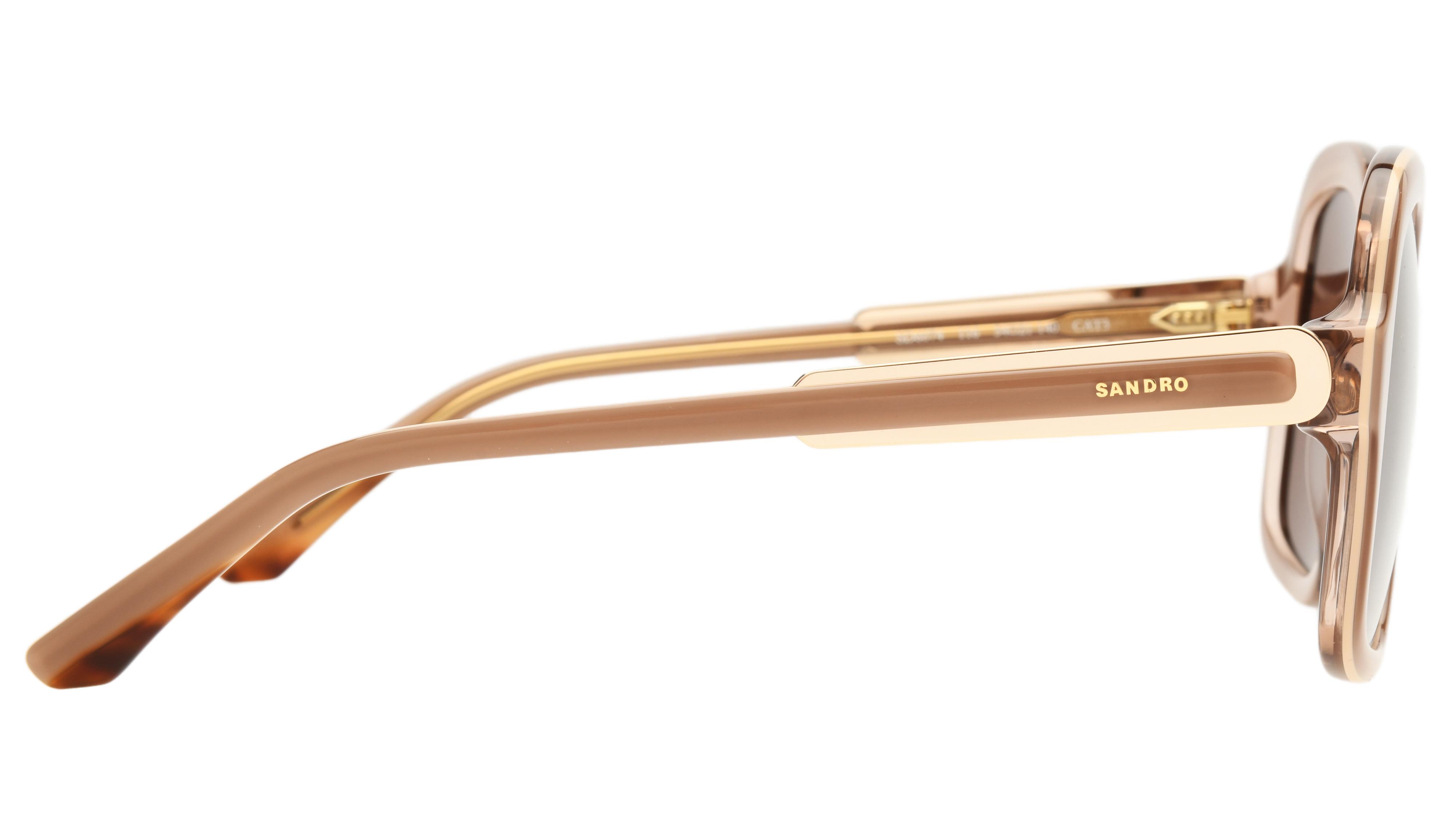 Lunettes de soleil Sandro Femme Marron Rectangle Sd6074 Droite