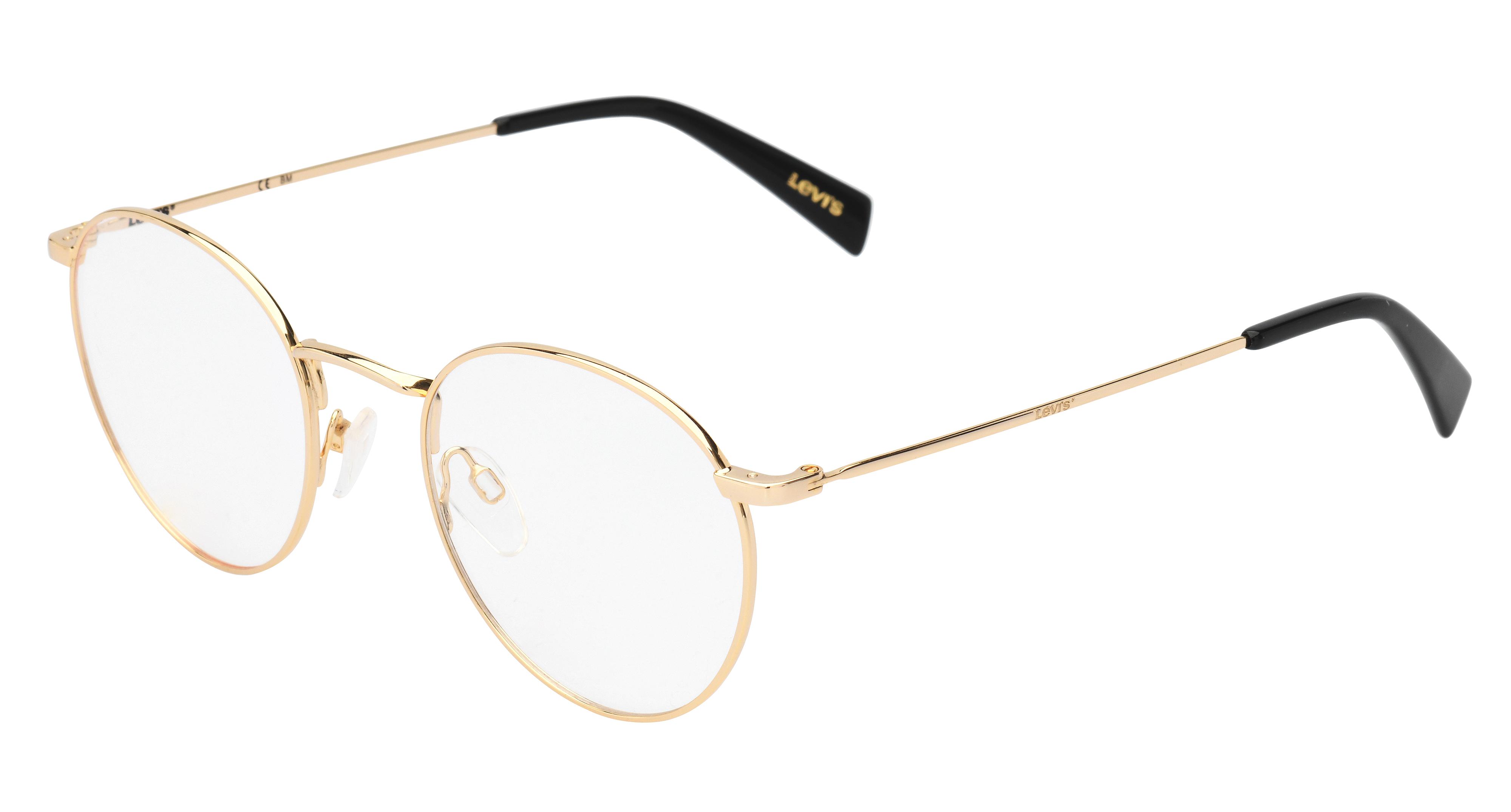 Lunettes de vue Levi's Mixte Or Ronde Lv1007 Trois-Quart