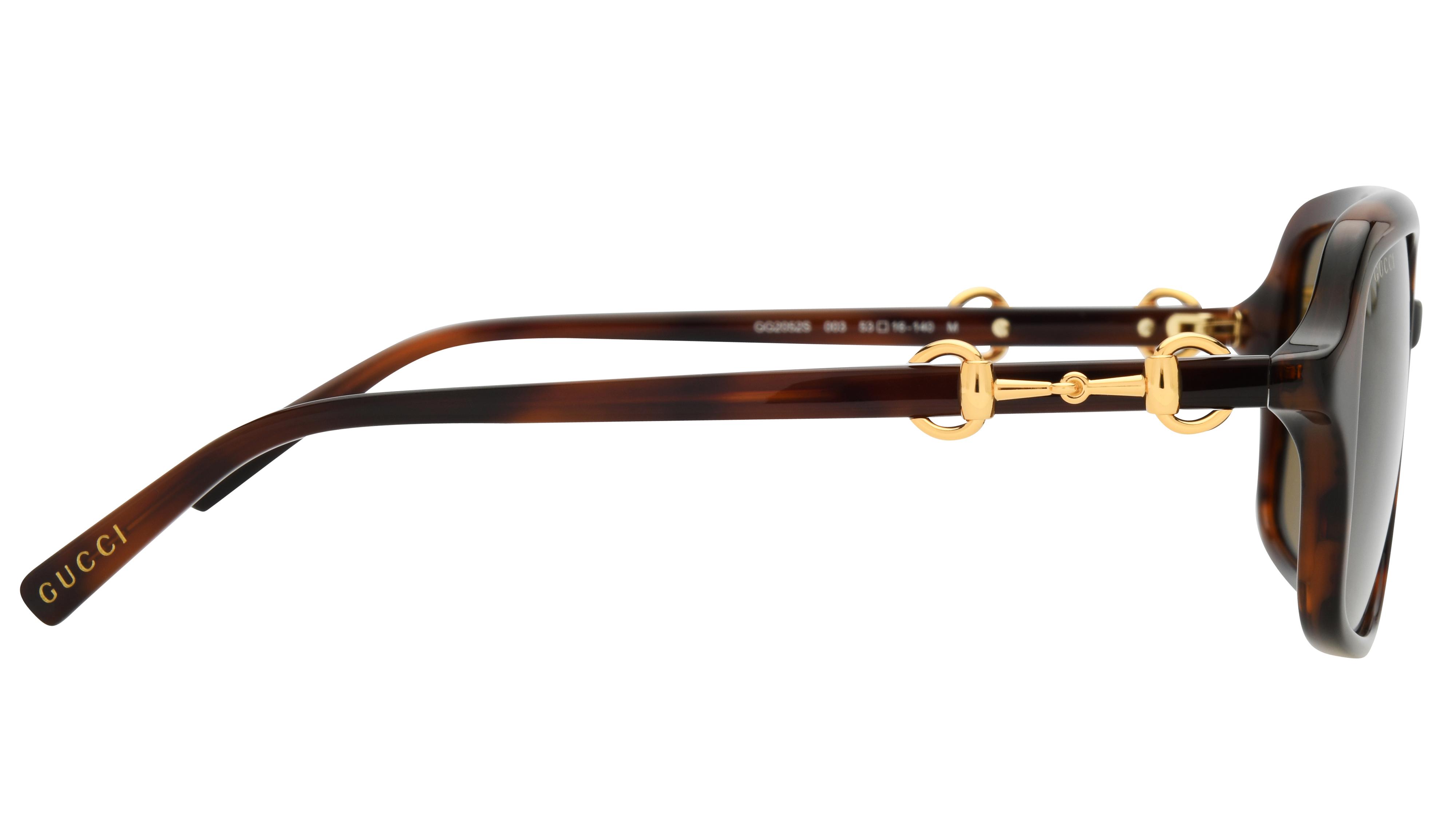 Lunettes de soleil Gucci Femme Écaille Aviateur GG2052S Droite