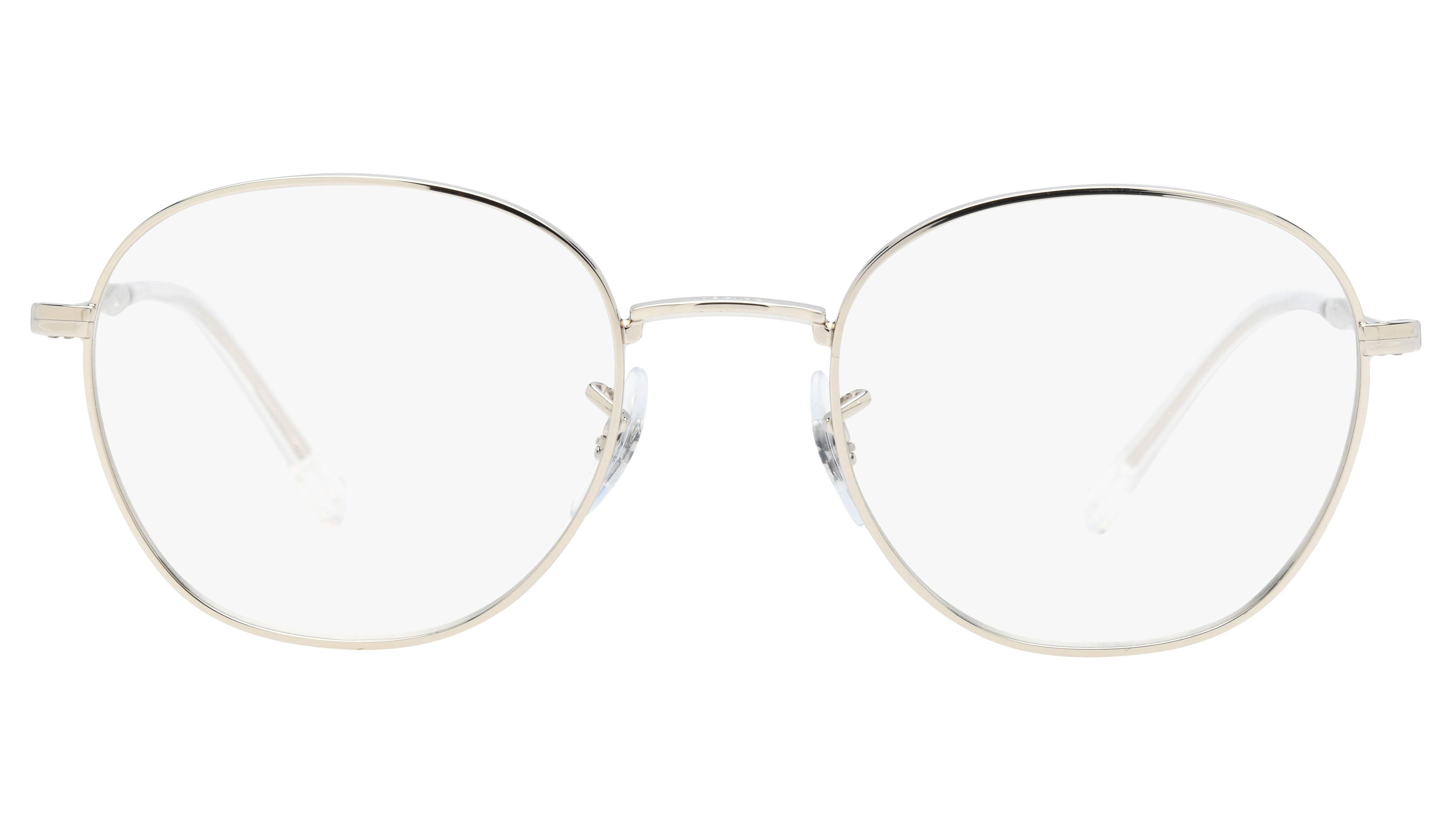 Lunettes de vue Ray-Ban Mixte Argent Ronde Rx6509 Face