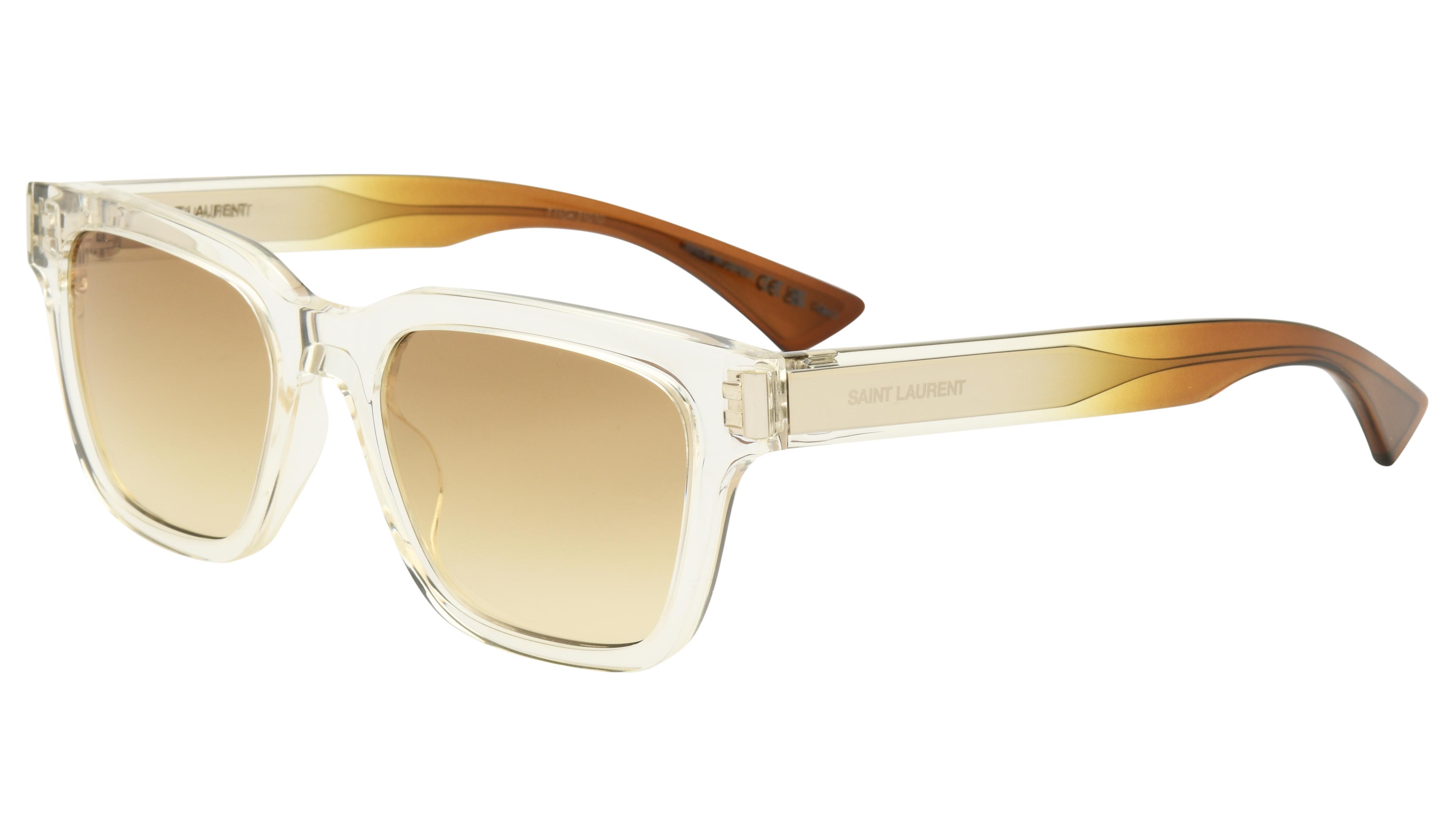 Lunettes de soleil Saint Laurent Mixte Marron Carré Sl790 Trois-Quart