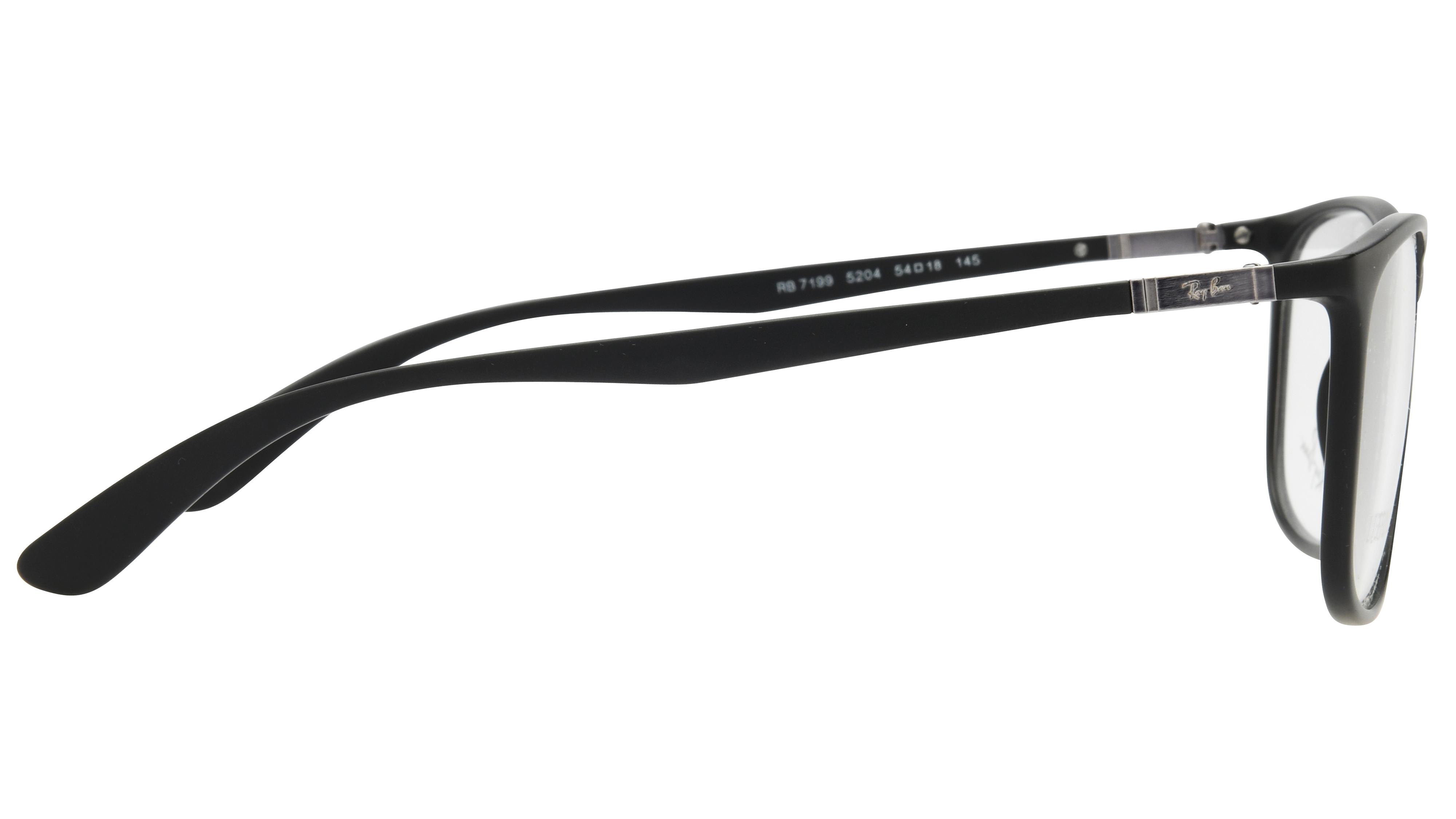 Lunettes de vue Ray-Ban Mixte Noir Carré Rx7199 Droite