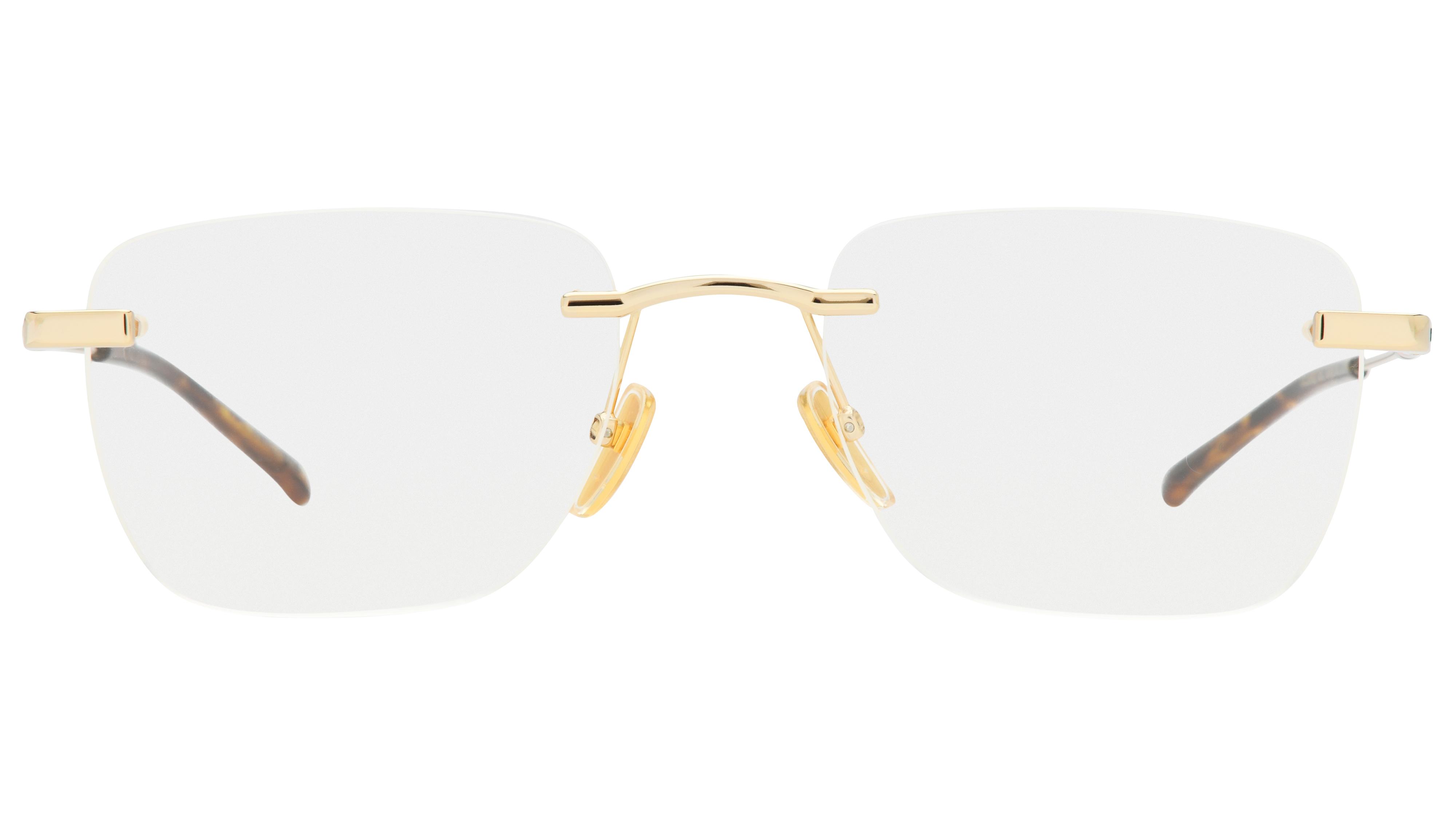 Lunettes de vue Gucci Homme Or Rectangle Gg2099O Face