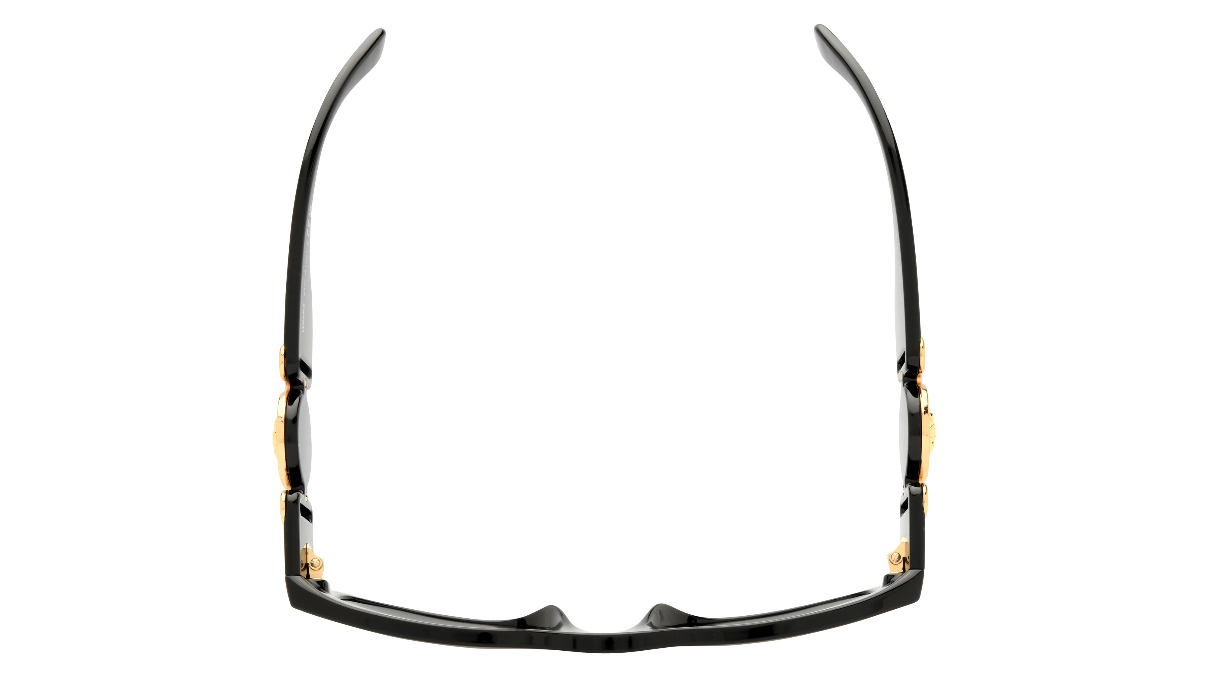 Lunettes de soleil Versace VE4361 Gb1/87 Noir Brillant Rectangle