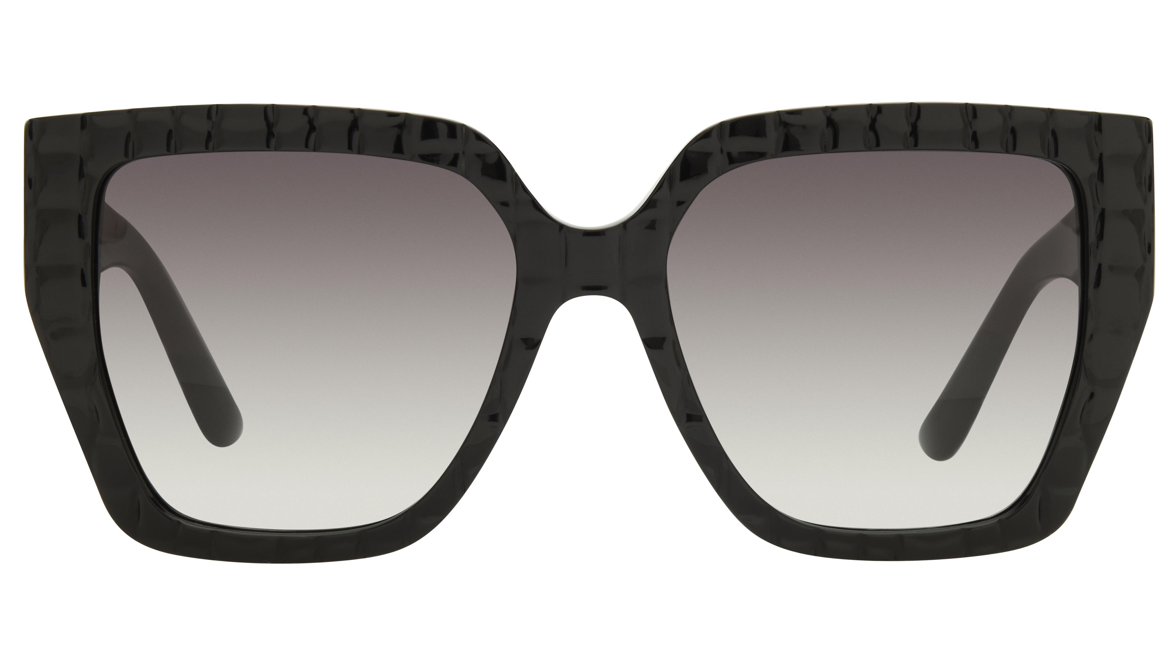 Lunettes de soleil Dolce&Gabbana Femme Noir Carré DG4438 Face