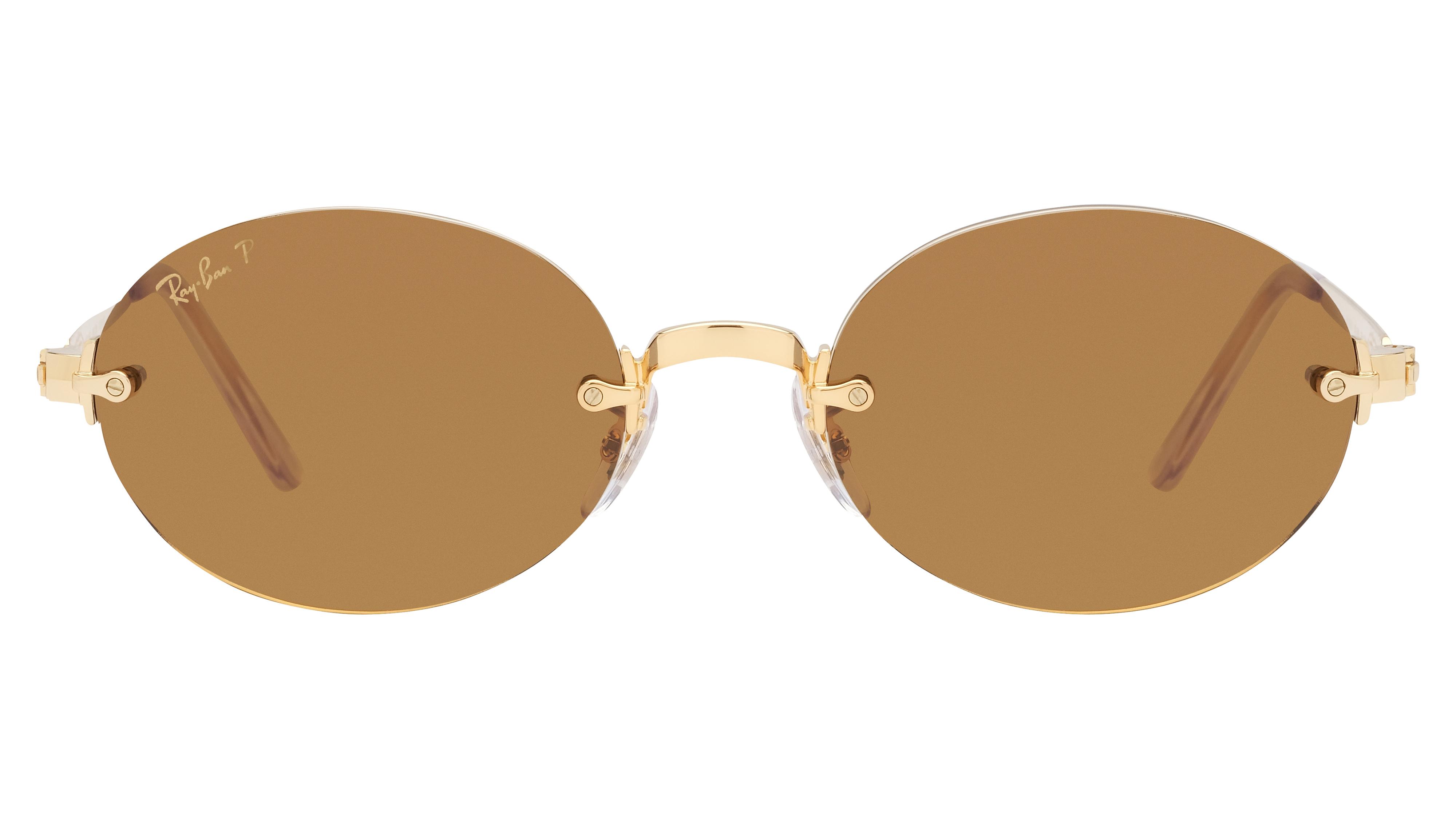 Lunettes de soleil Ray-Ban Mixte Or Ovale RB3929 Face