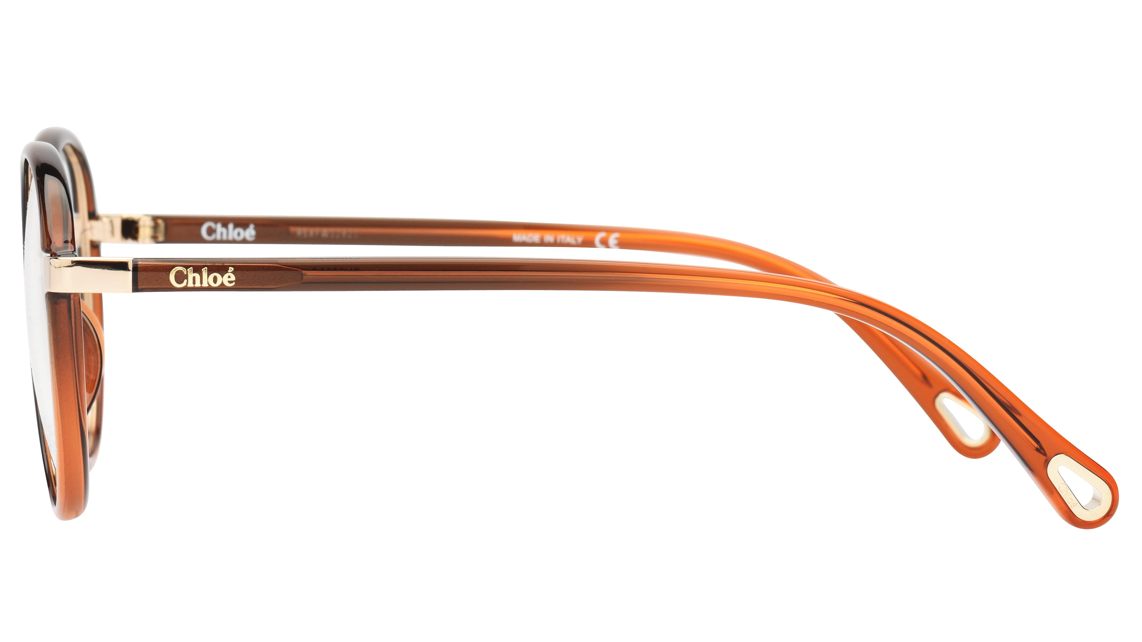 Lunettes de vue Chloé Femme Marron Ronde CH0033O Gauche