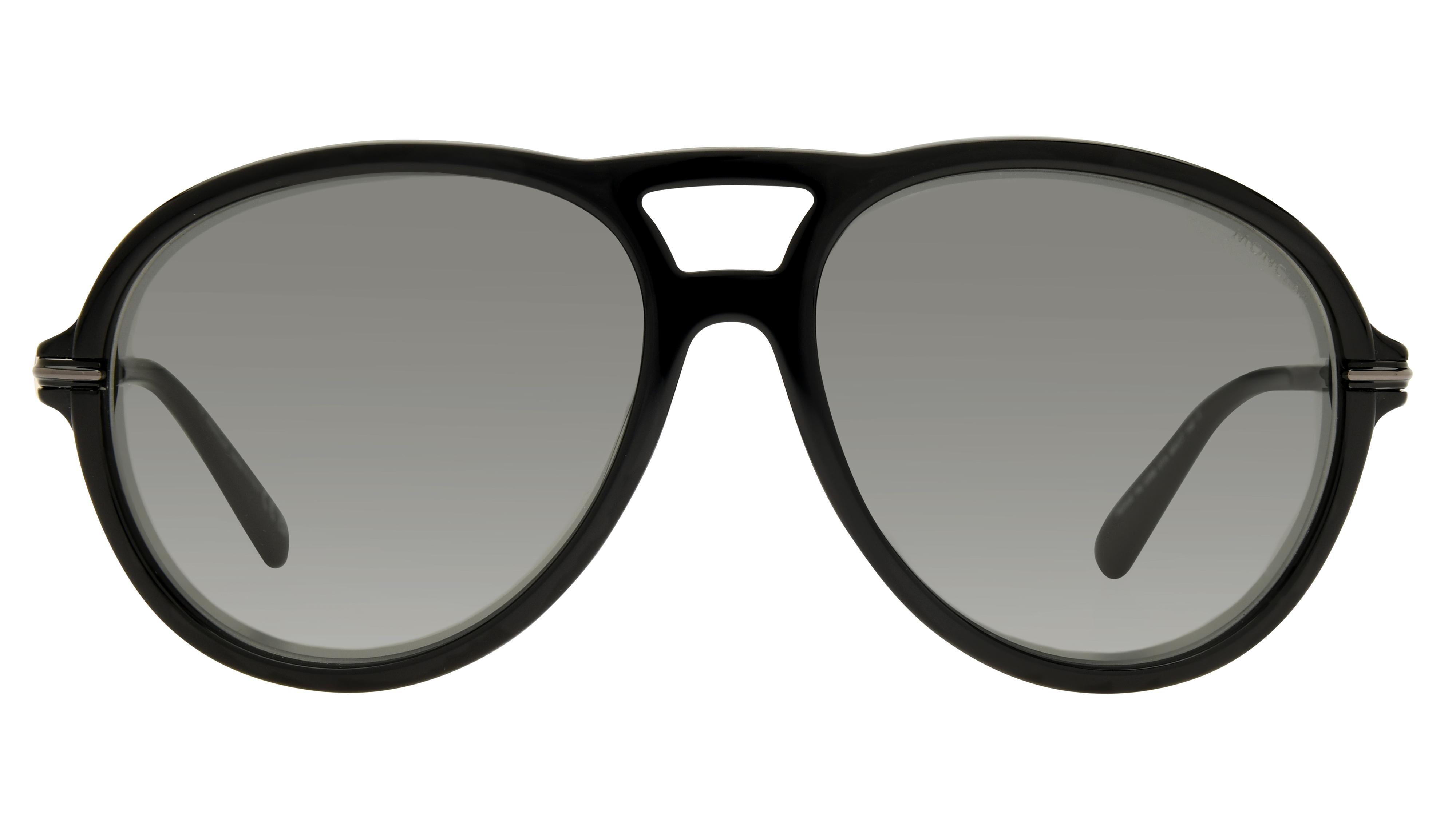 Lunettes de soleil Moncler Homme Noir Aviateur Ml0288 Face