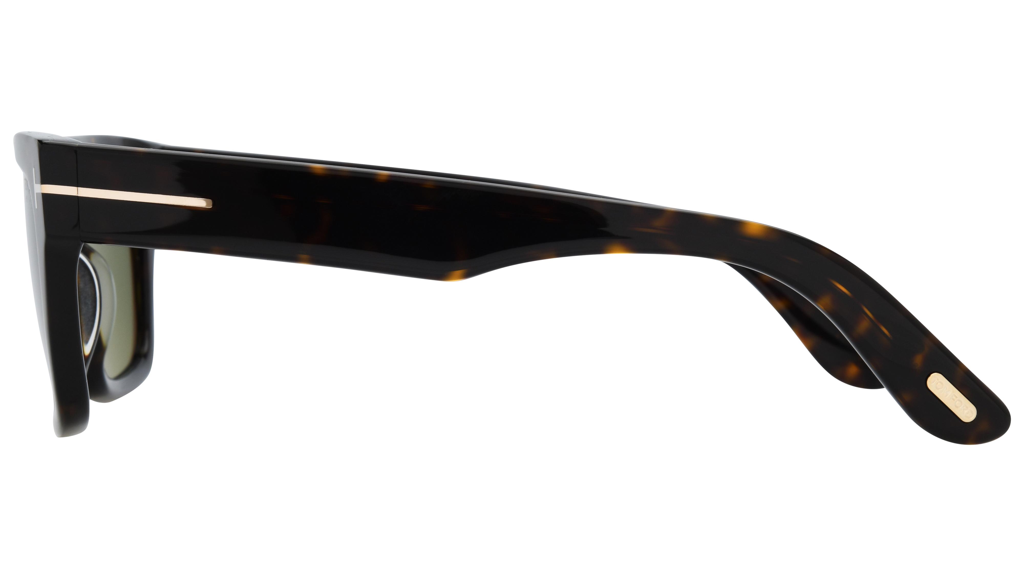 Lunettes de soleil Tom Ford Homme Écaille Carré ft1333 Gauche