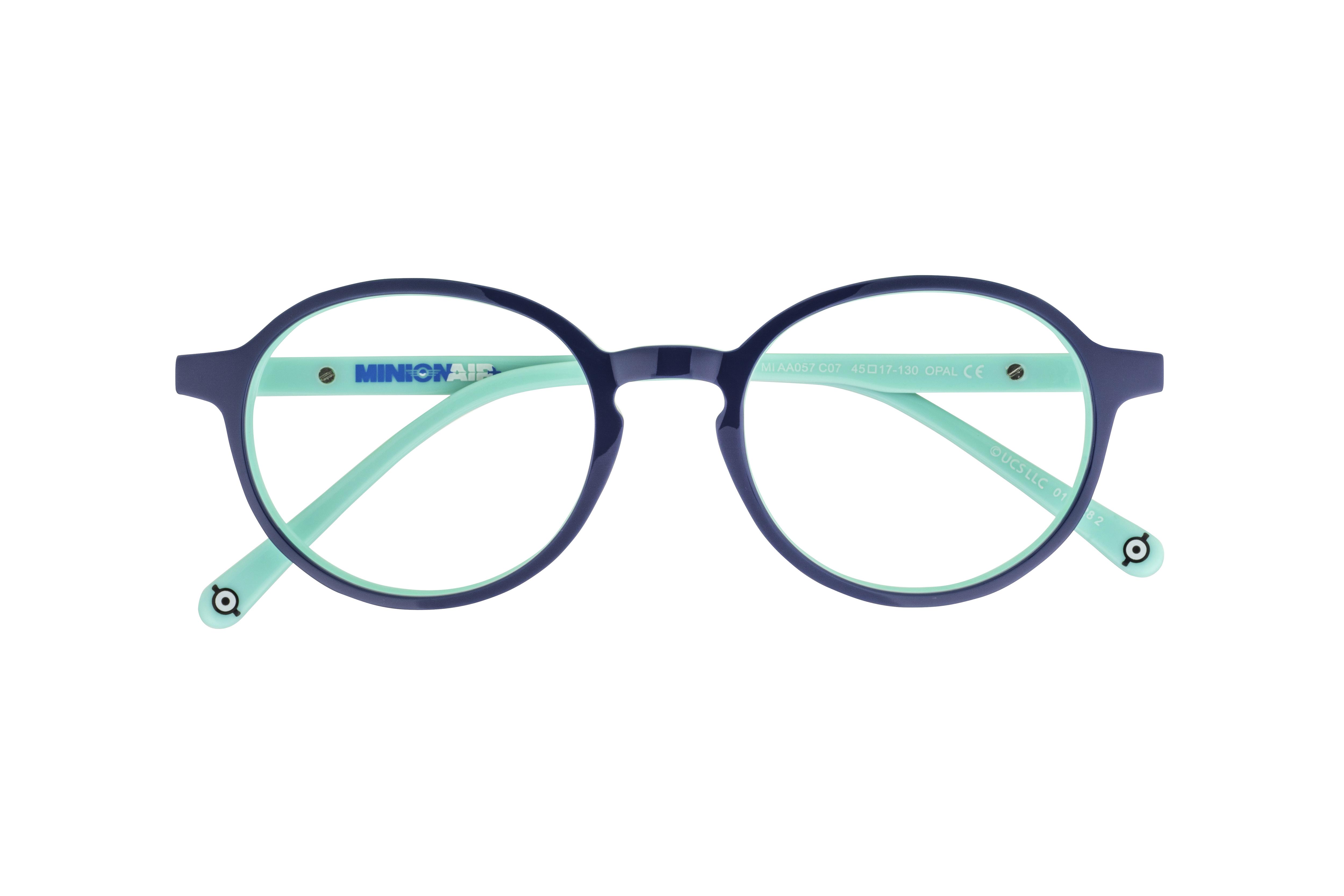 Lunettes de vue Les Minions Enfant Bleu Pantos MIAA057 Face