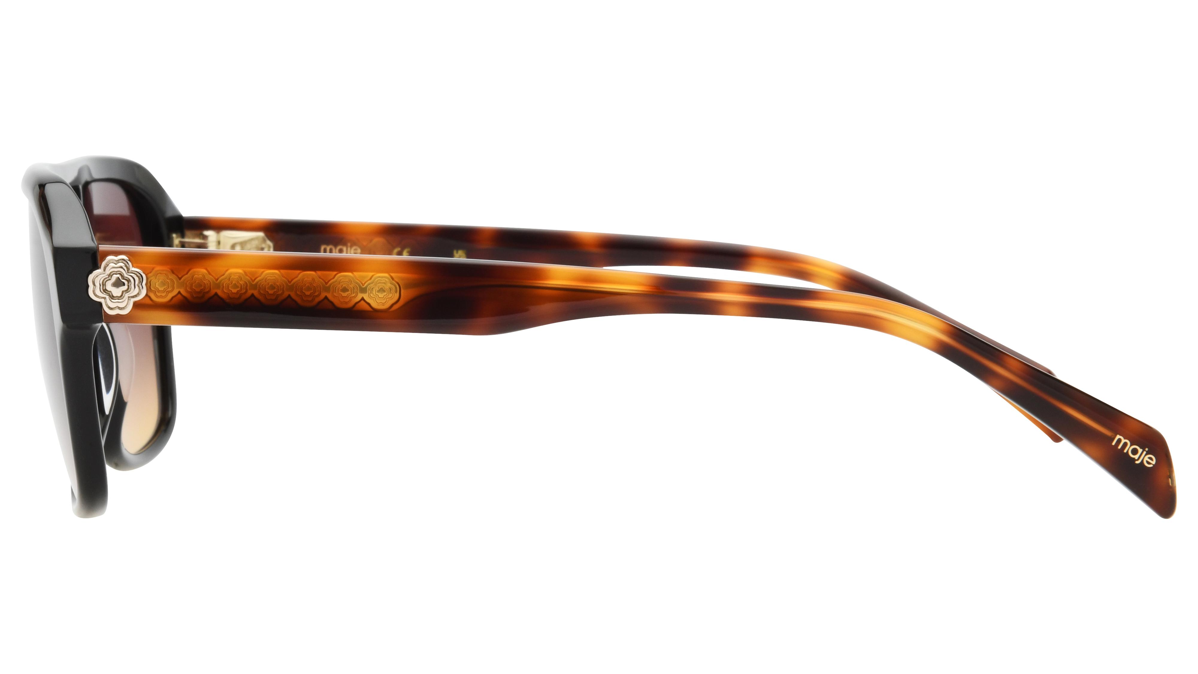 Lunettes de soleil Maje Femme Noir Aviateur MJ5075 Gauche